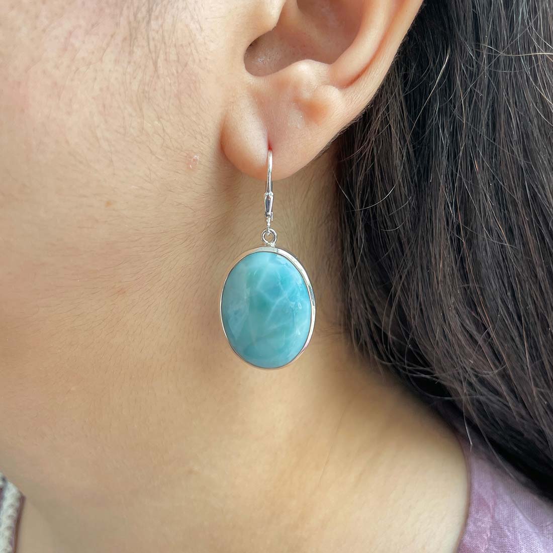 Larimar Earring-(LAR-E-197.)
