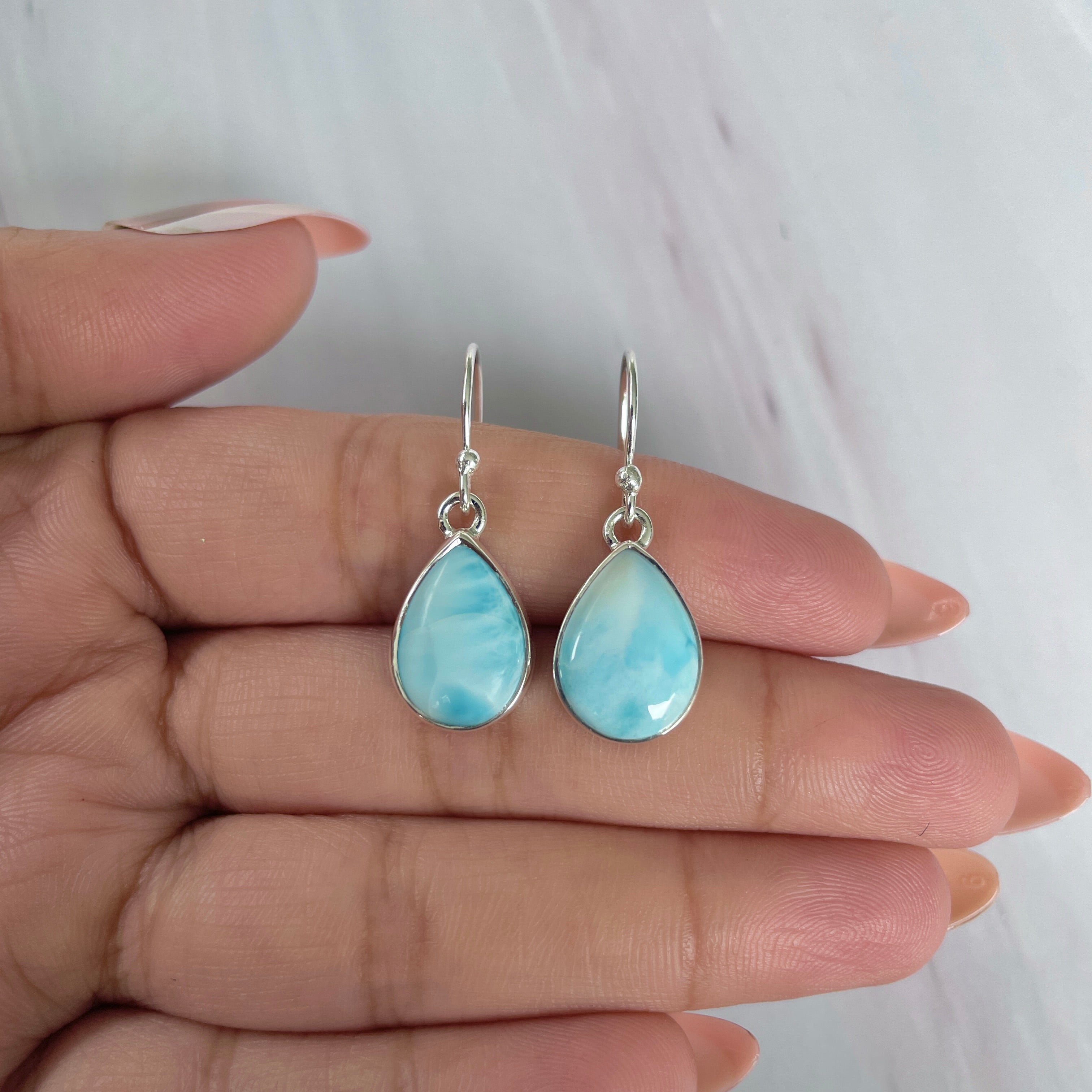 Larimar Earring-(LAR-E-1970.)