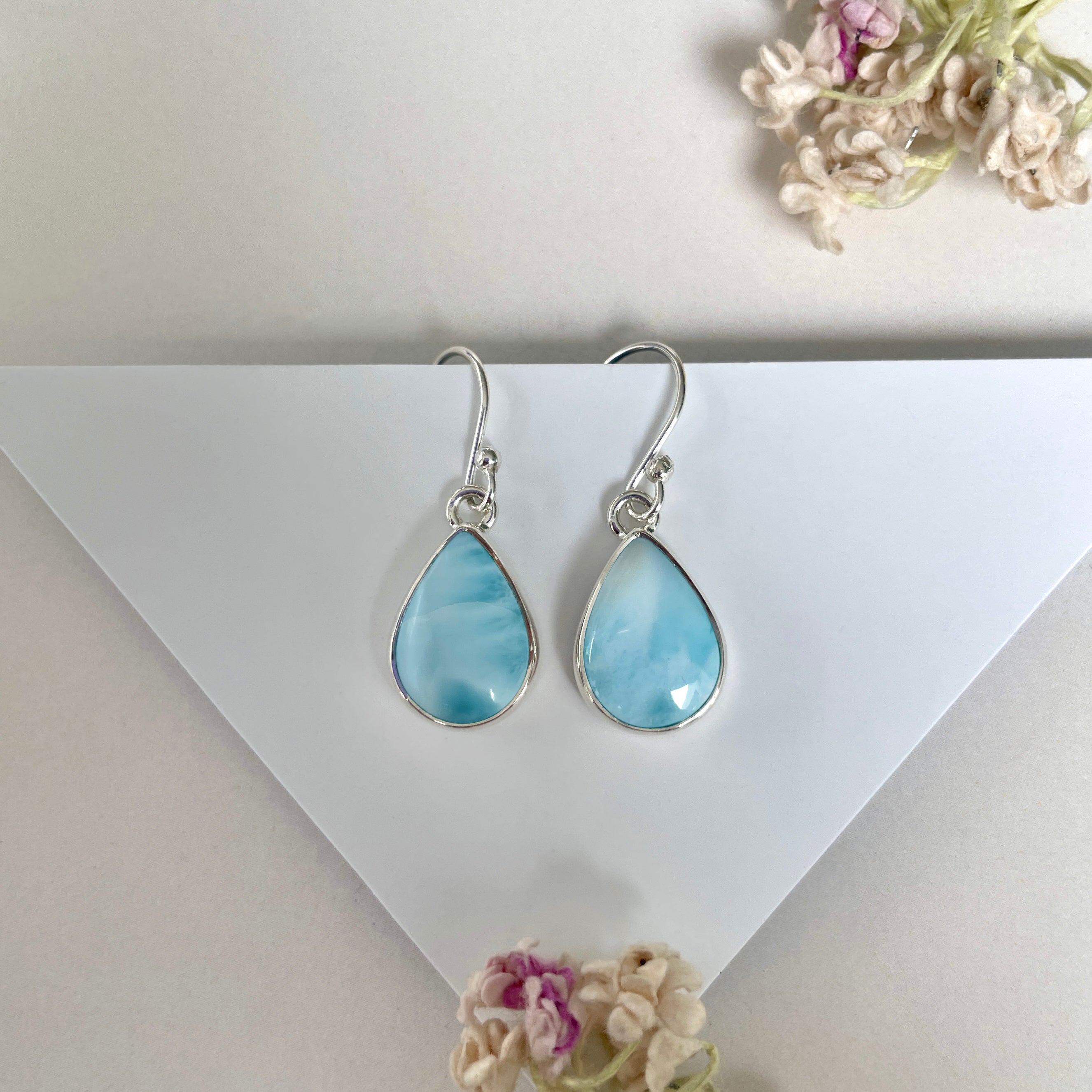 Larimar Earring-(LAR-E-1970.)