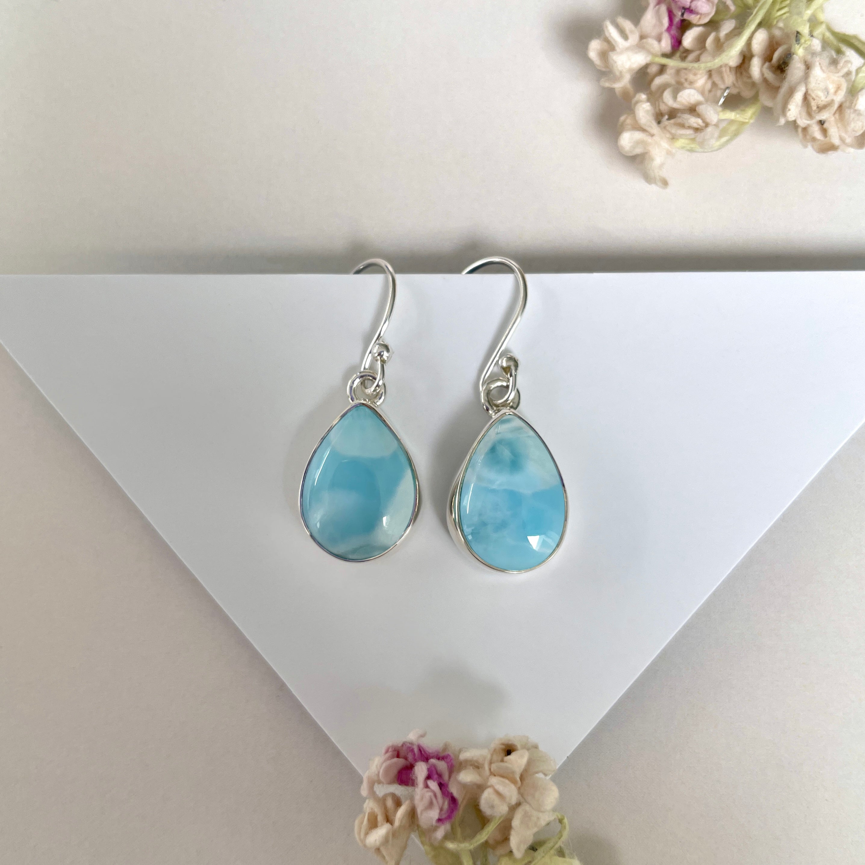 Larimar Earring-(LAR-E-1971.)