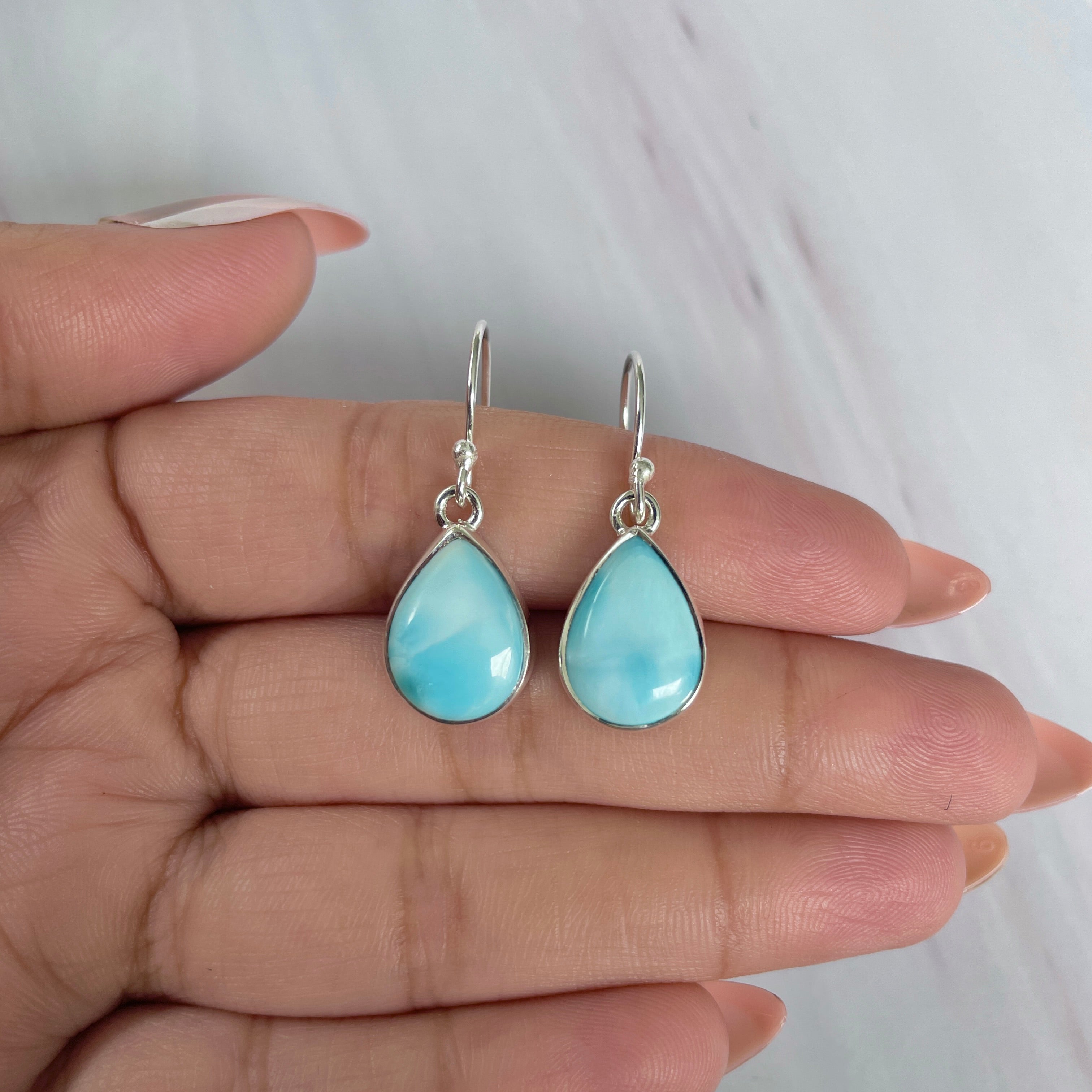 Larimar Earring-(LAR-E-1972.)