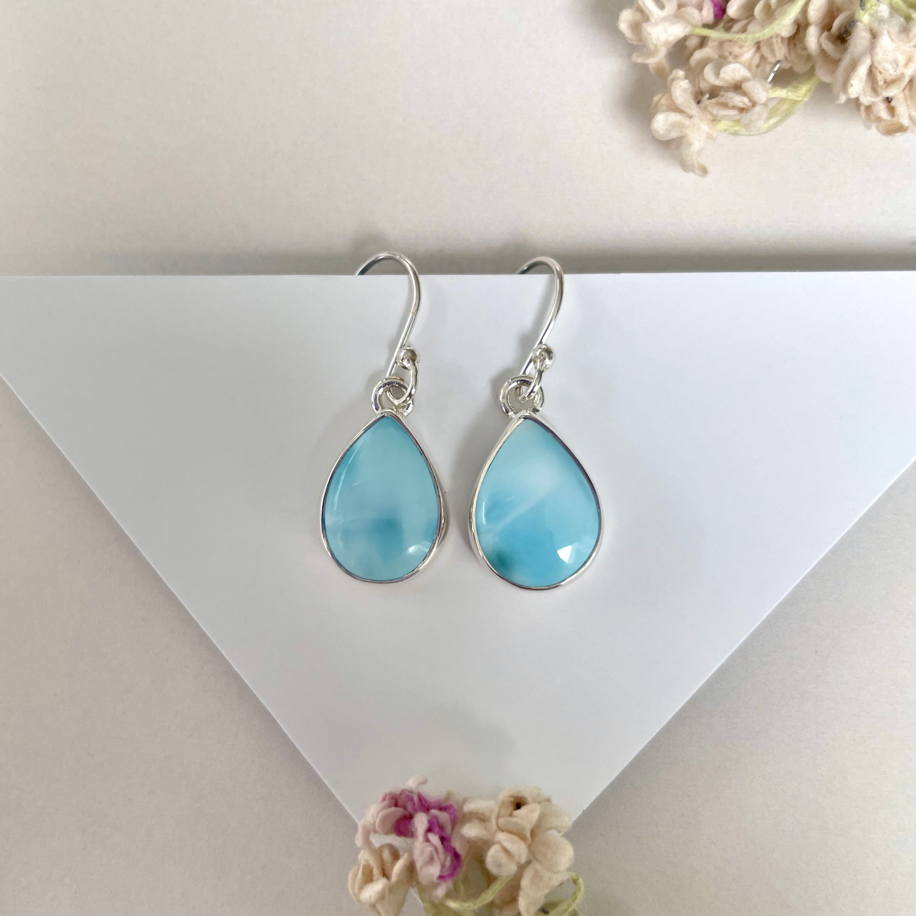 Larimar Earring-(LAR-E-1972.)