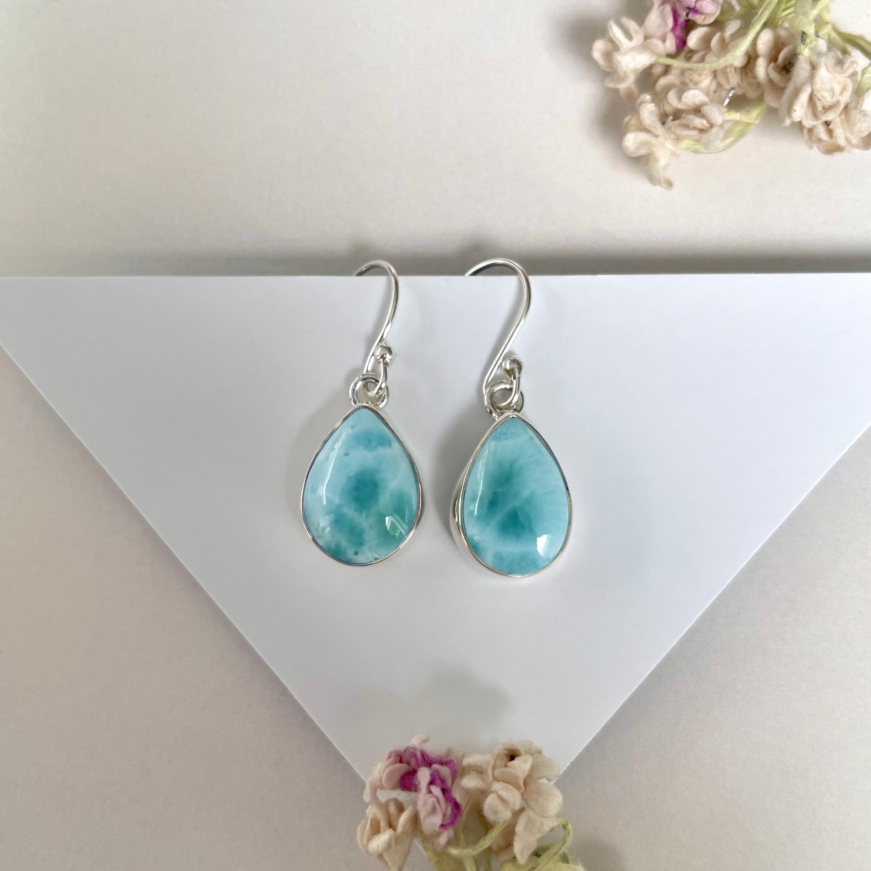 Larimar Earring-(LAR-E-1980.)