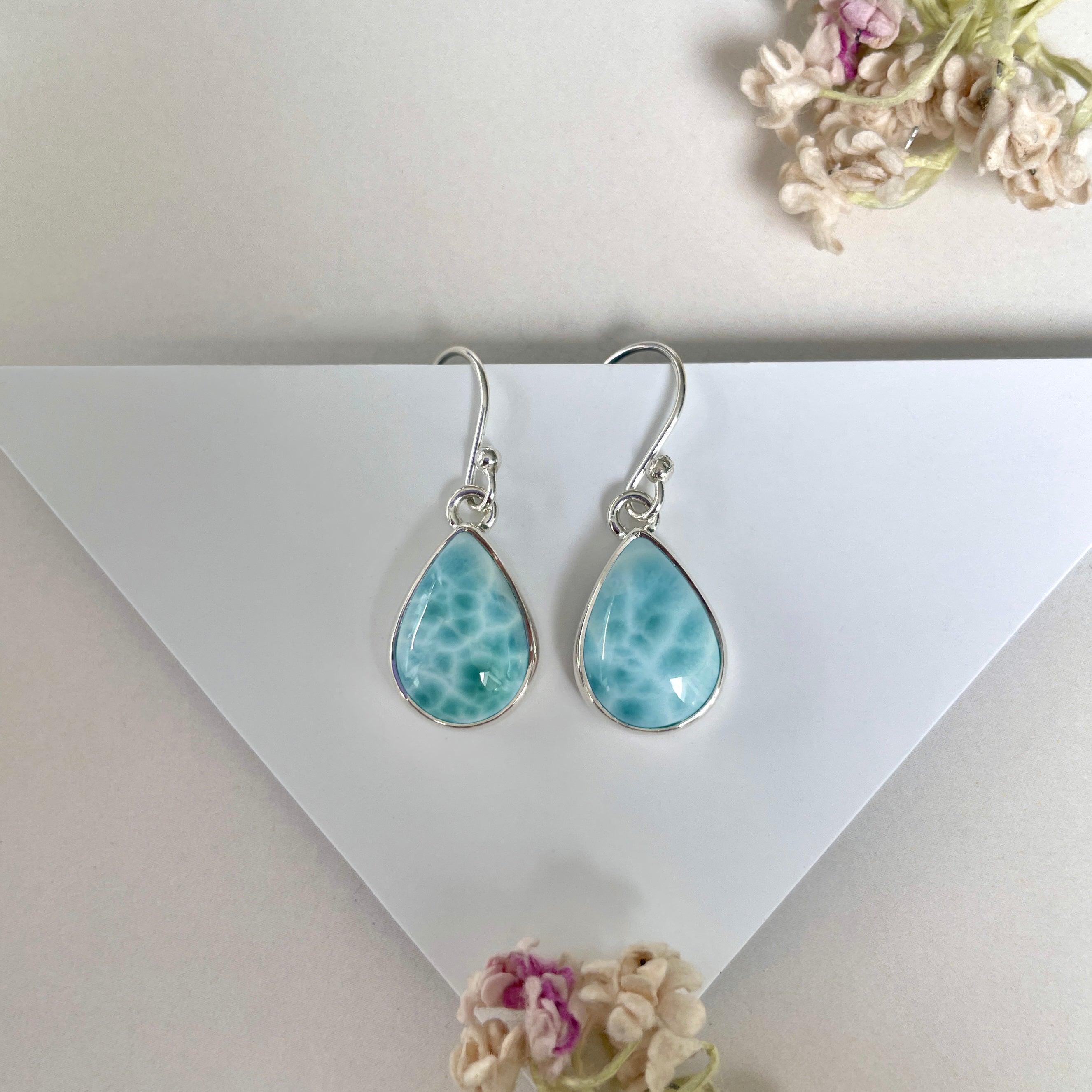 Larimar Earring-(LAR-E-1982.)