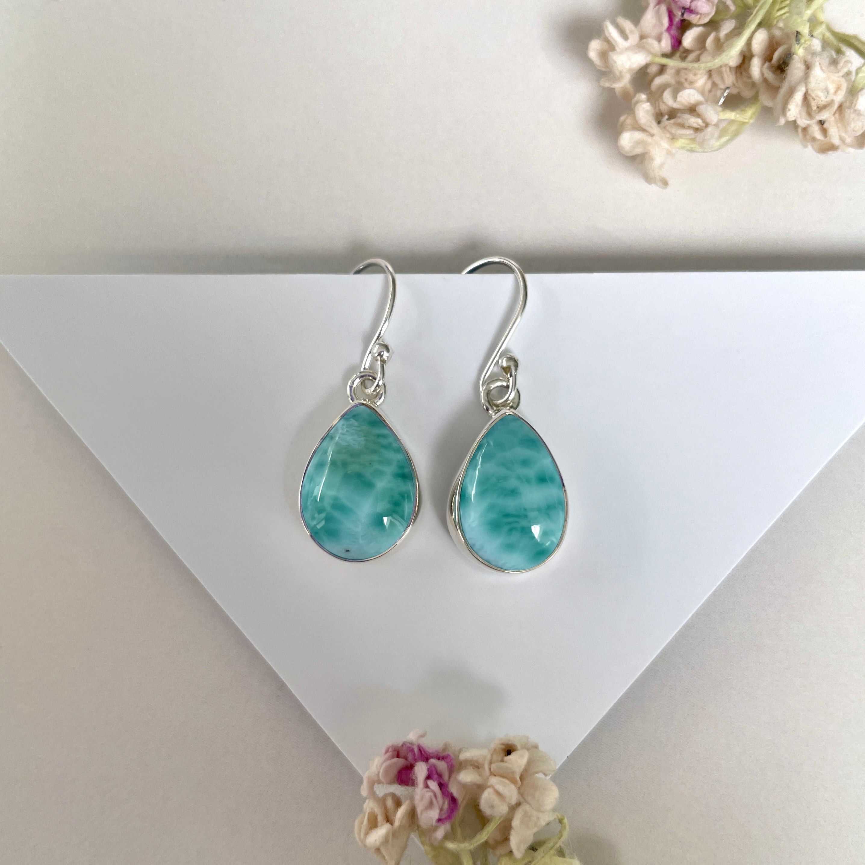 Larimar Earring-(LAR-E-1983.)
