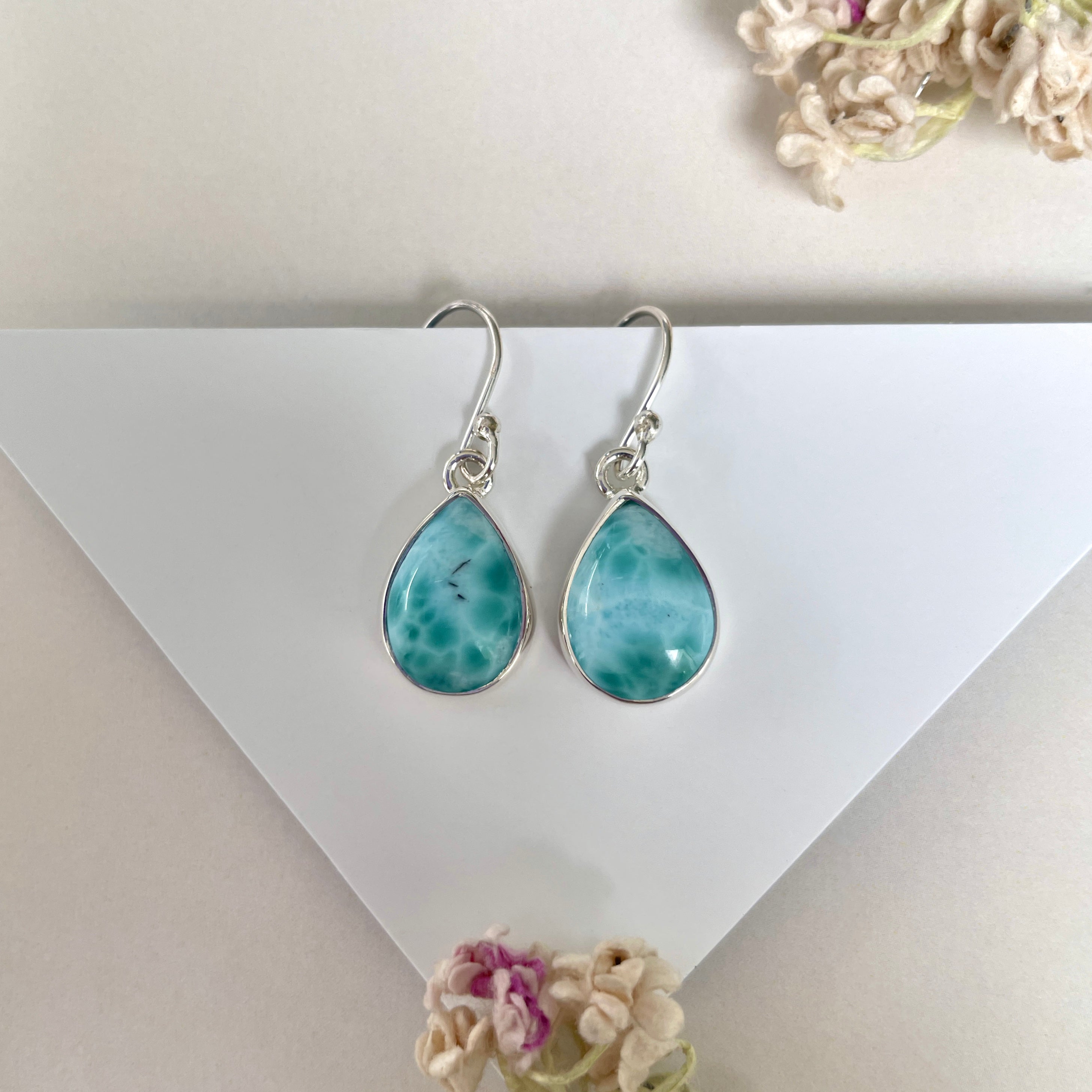 Larimar Earring-(LAR-E-1984.)