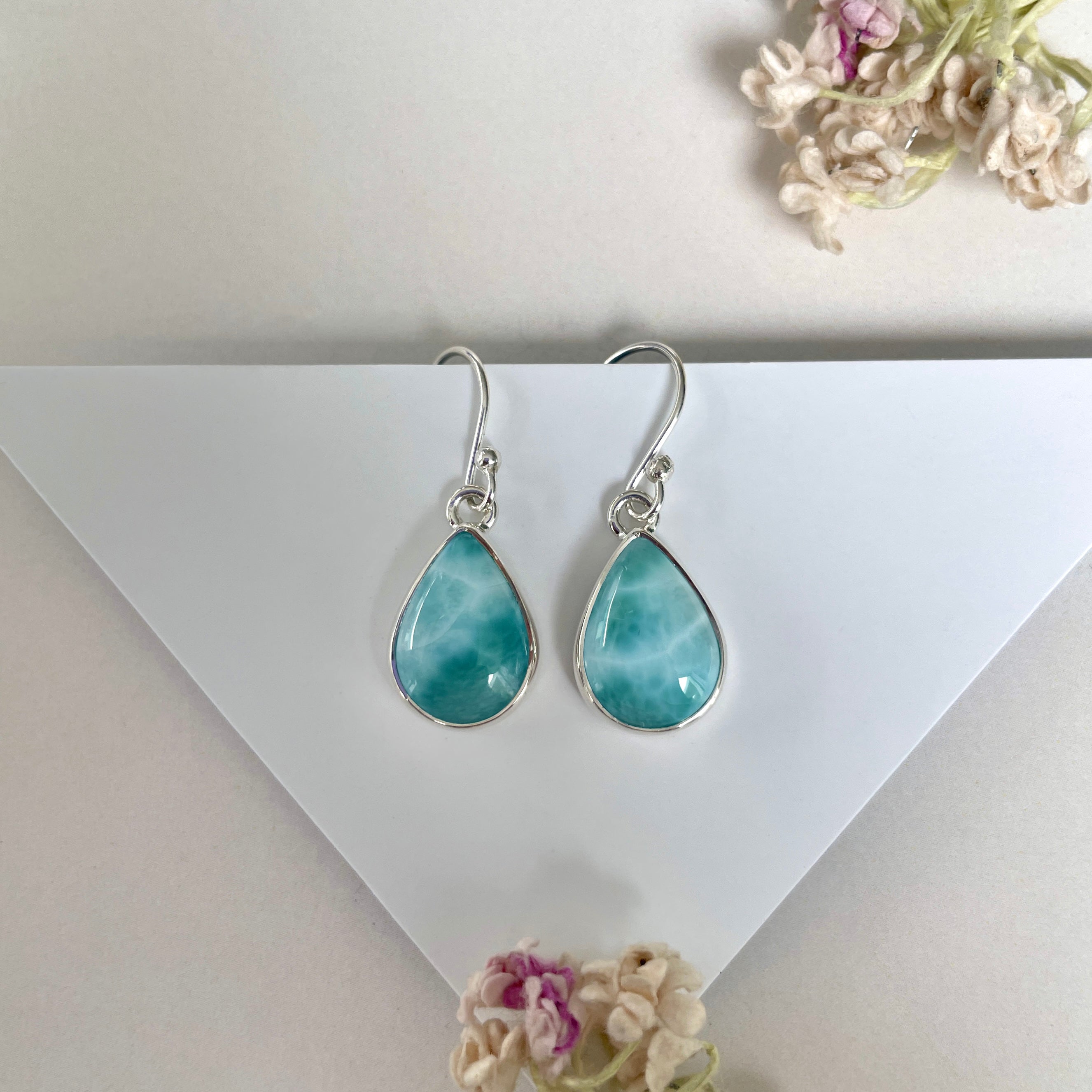 Larimar Earring-(LAR-E-1985.)