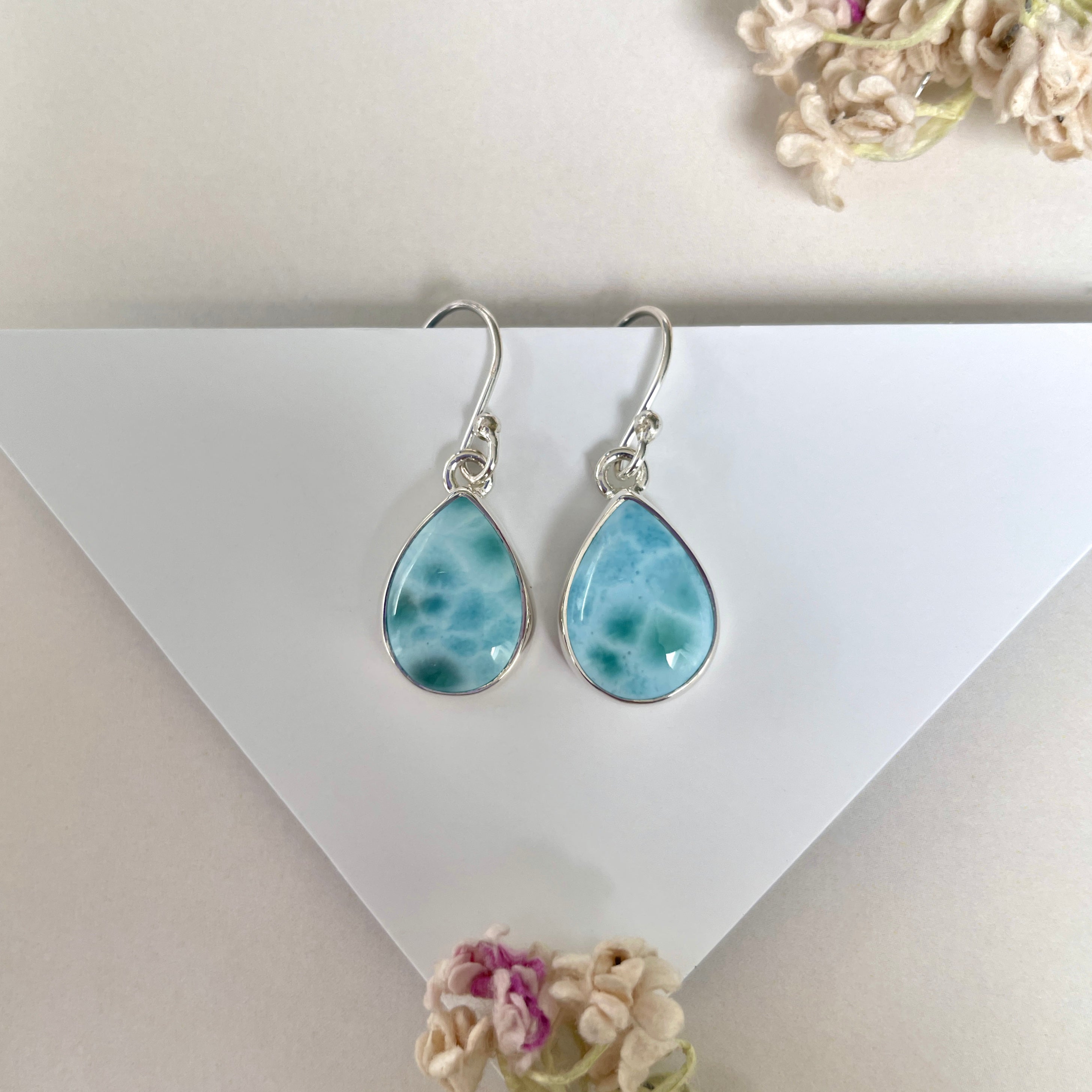 Larimar Earring-(LAR-E-1987.)