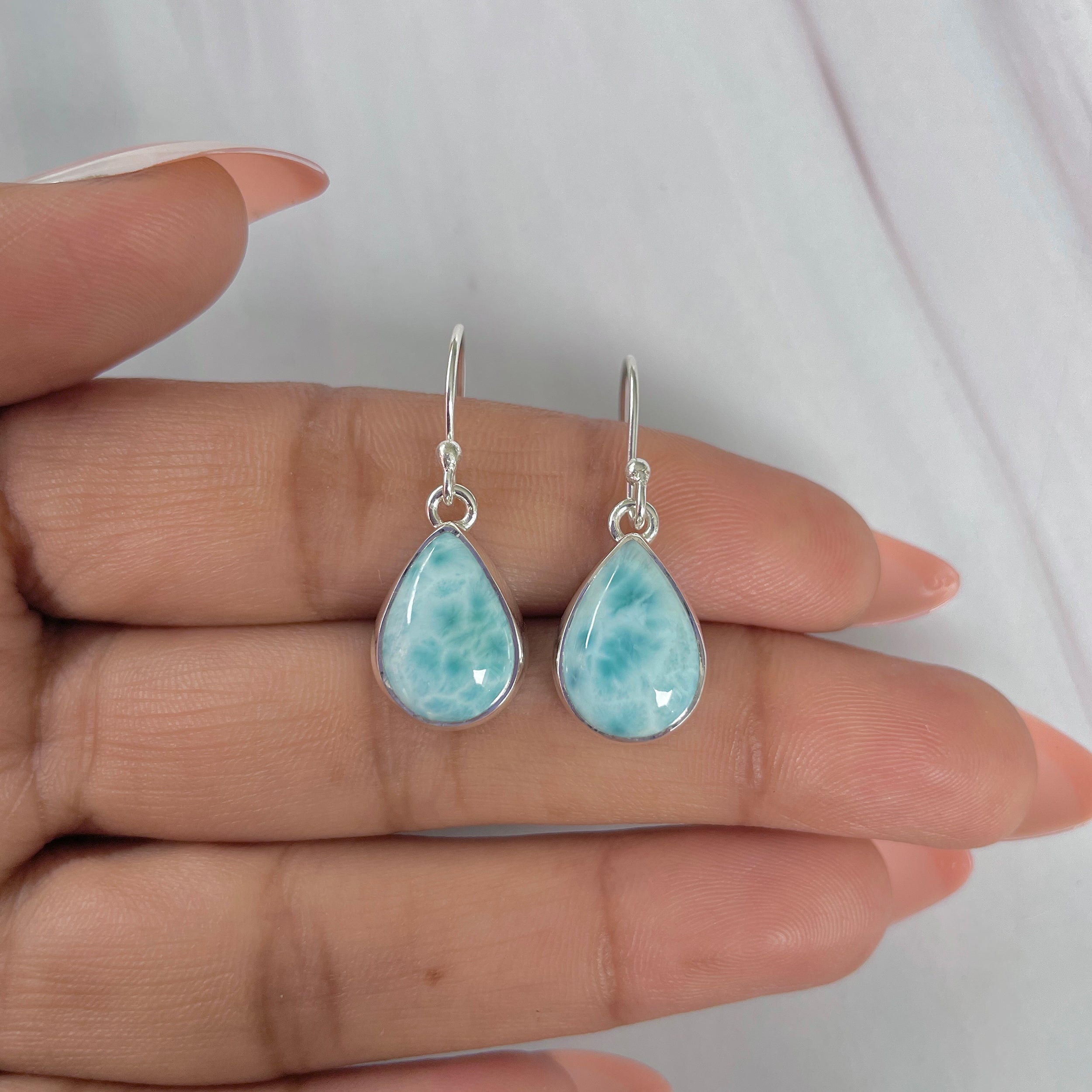 Larimar Earring-(LAR-E-1988.)