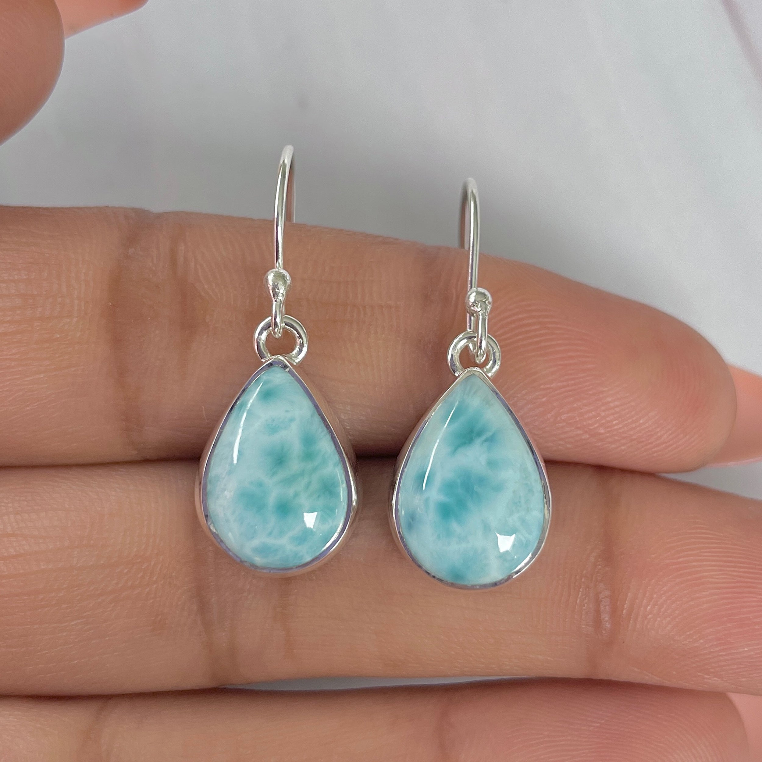 Larimar Earring-(LAR-E-1988.)