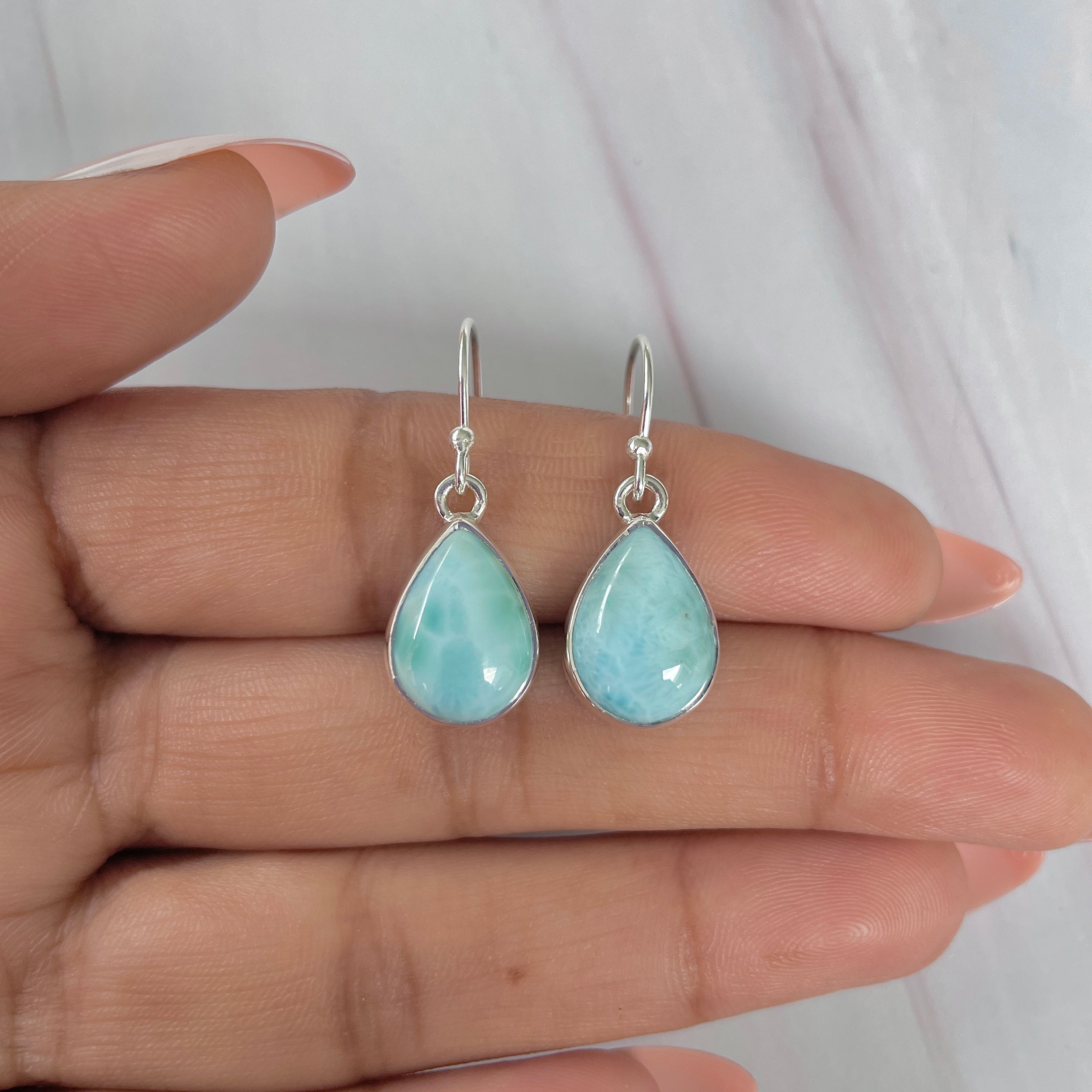 Larimar Earring-(LAR-E-1989.)