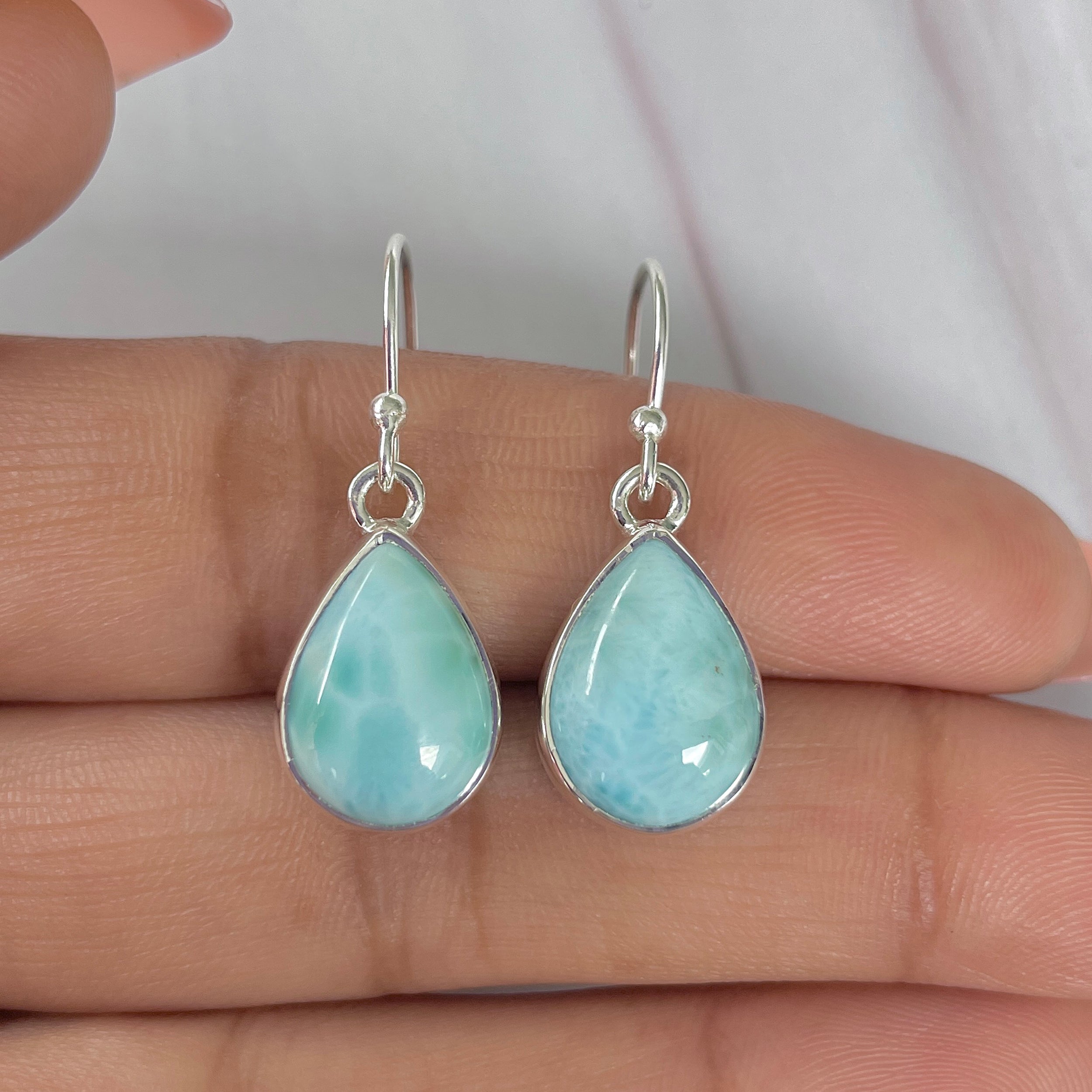 Larimar Earring-(LAR-E-1989.)