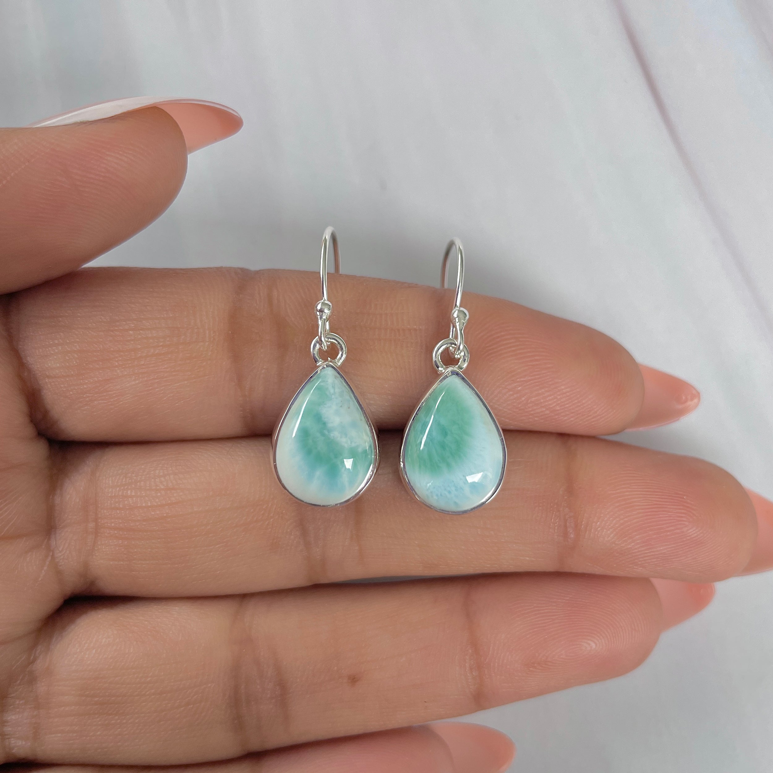 Larimar Earring-(LAR-E-1990.)