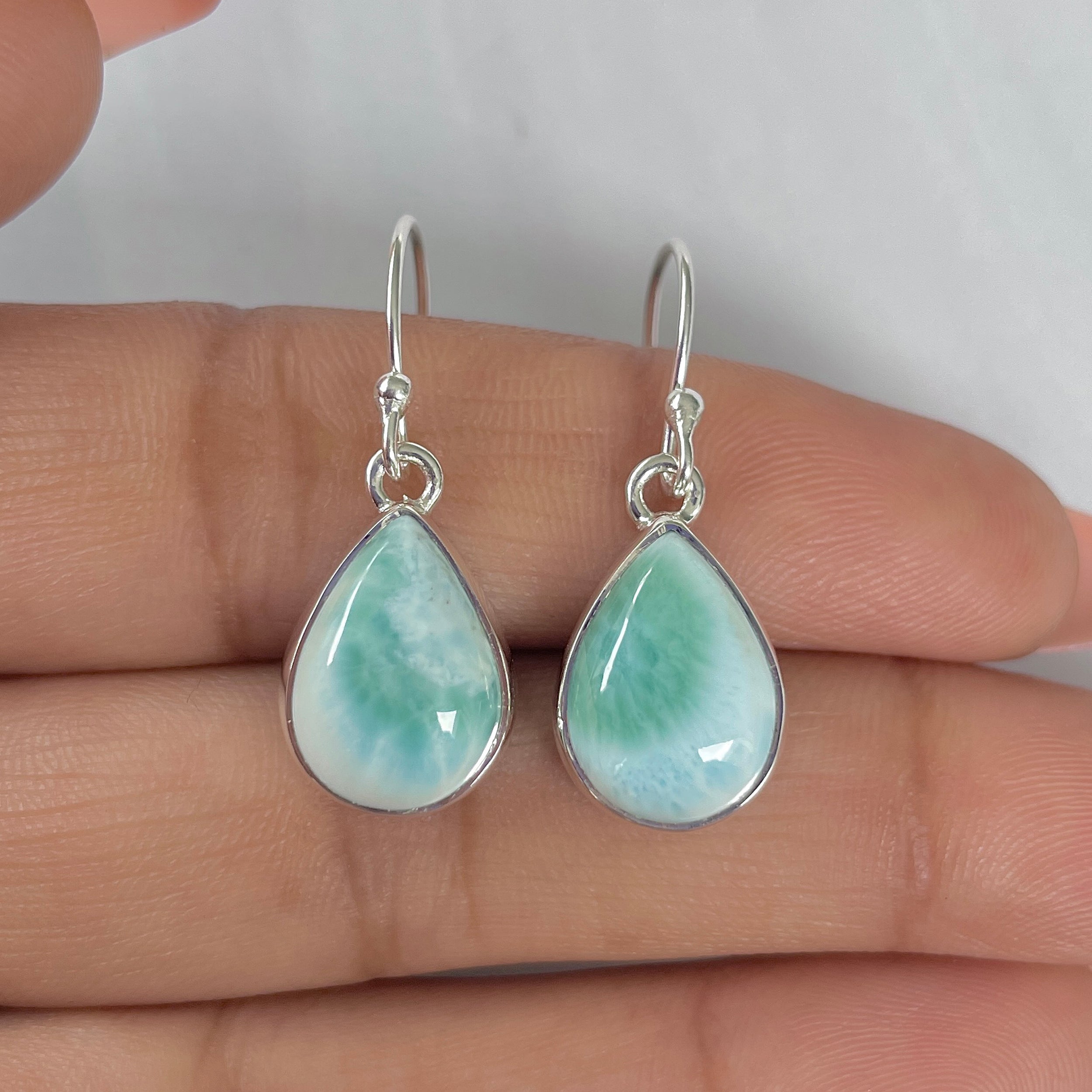 Larimar Earring-(LAR-E-1990.)