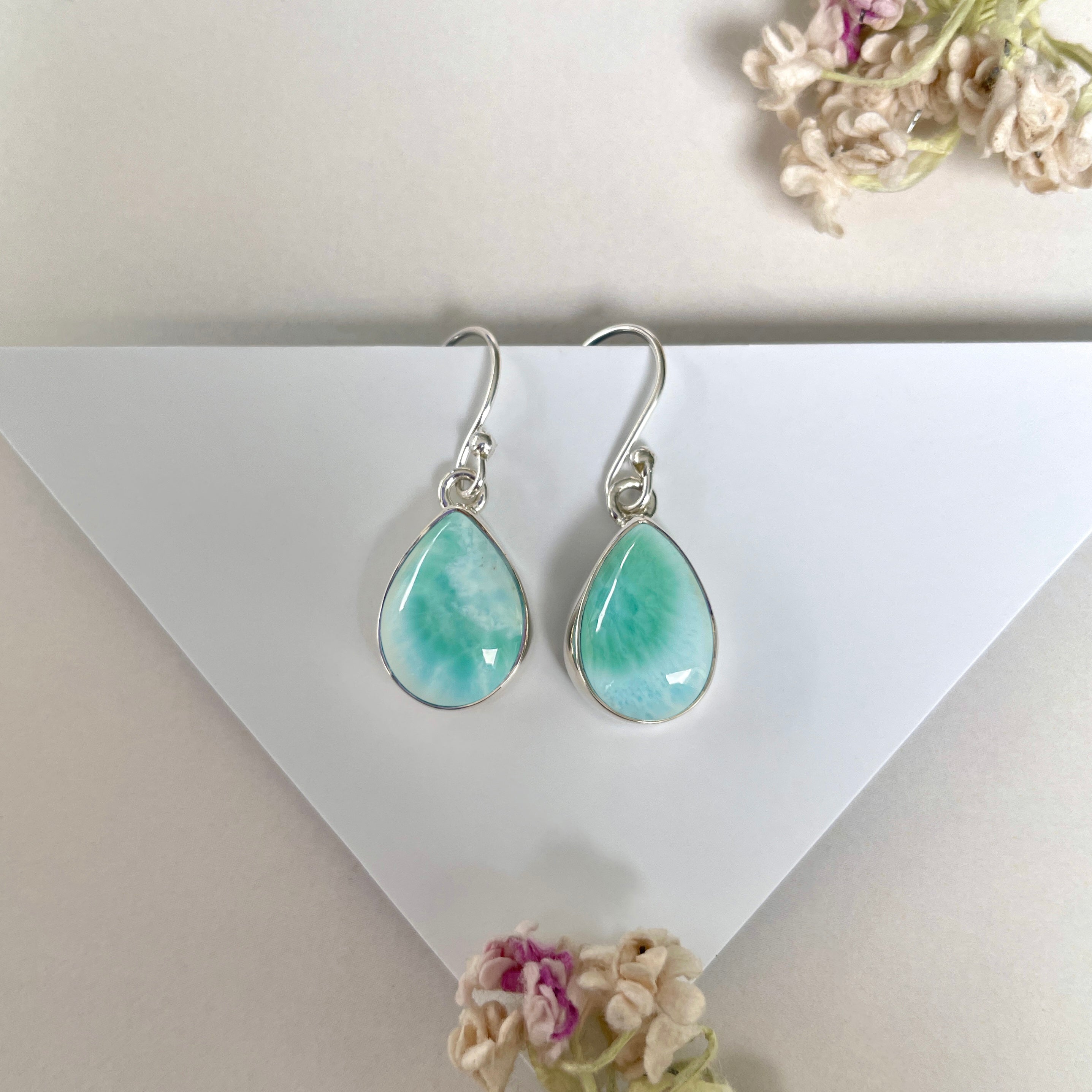 Larimar Earring-(LAR-E-1990.)
