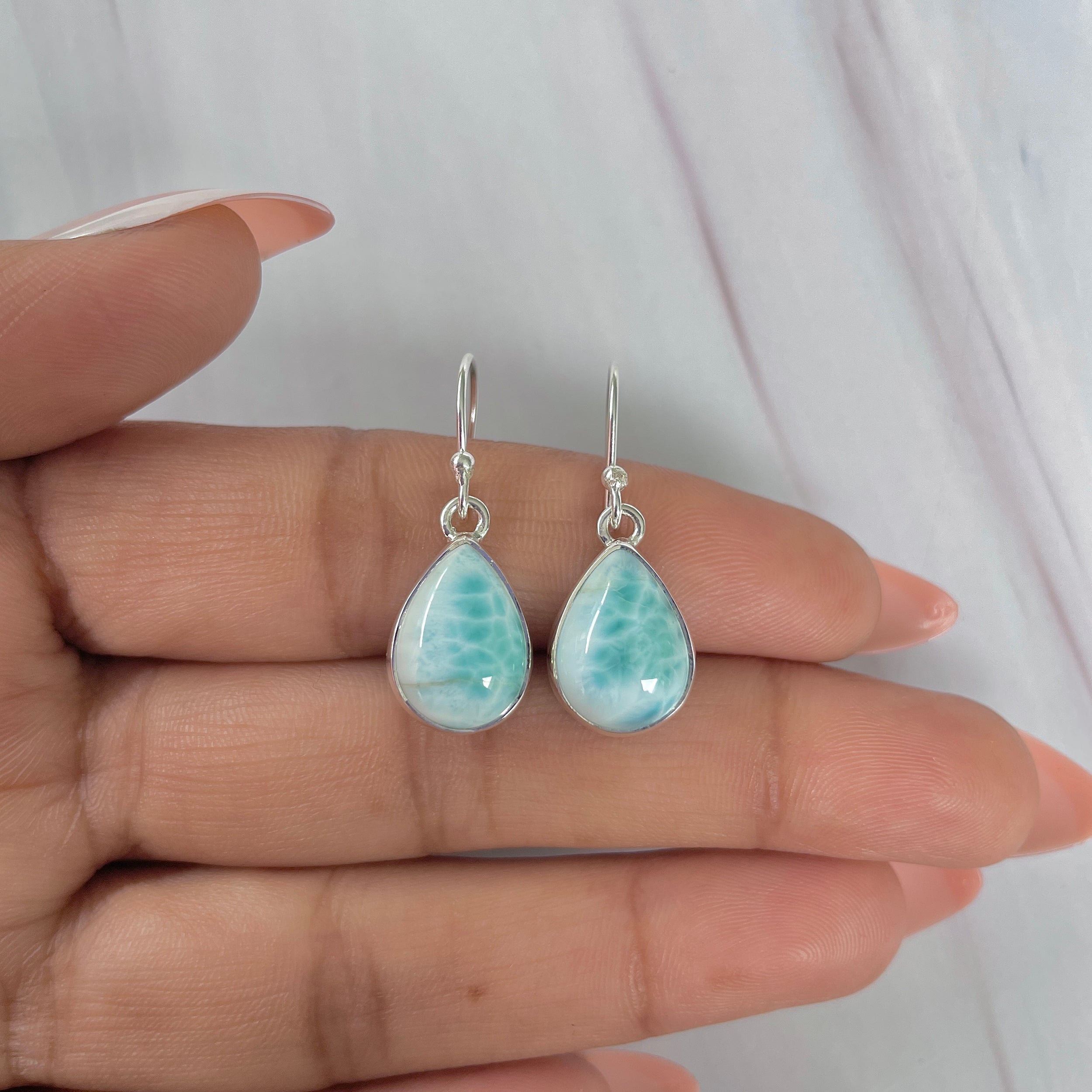 Larimar Earring-(LAR-E-1991.)