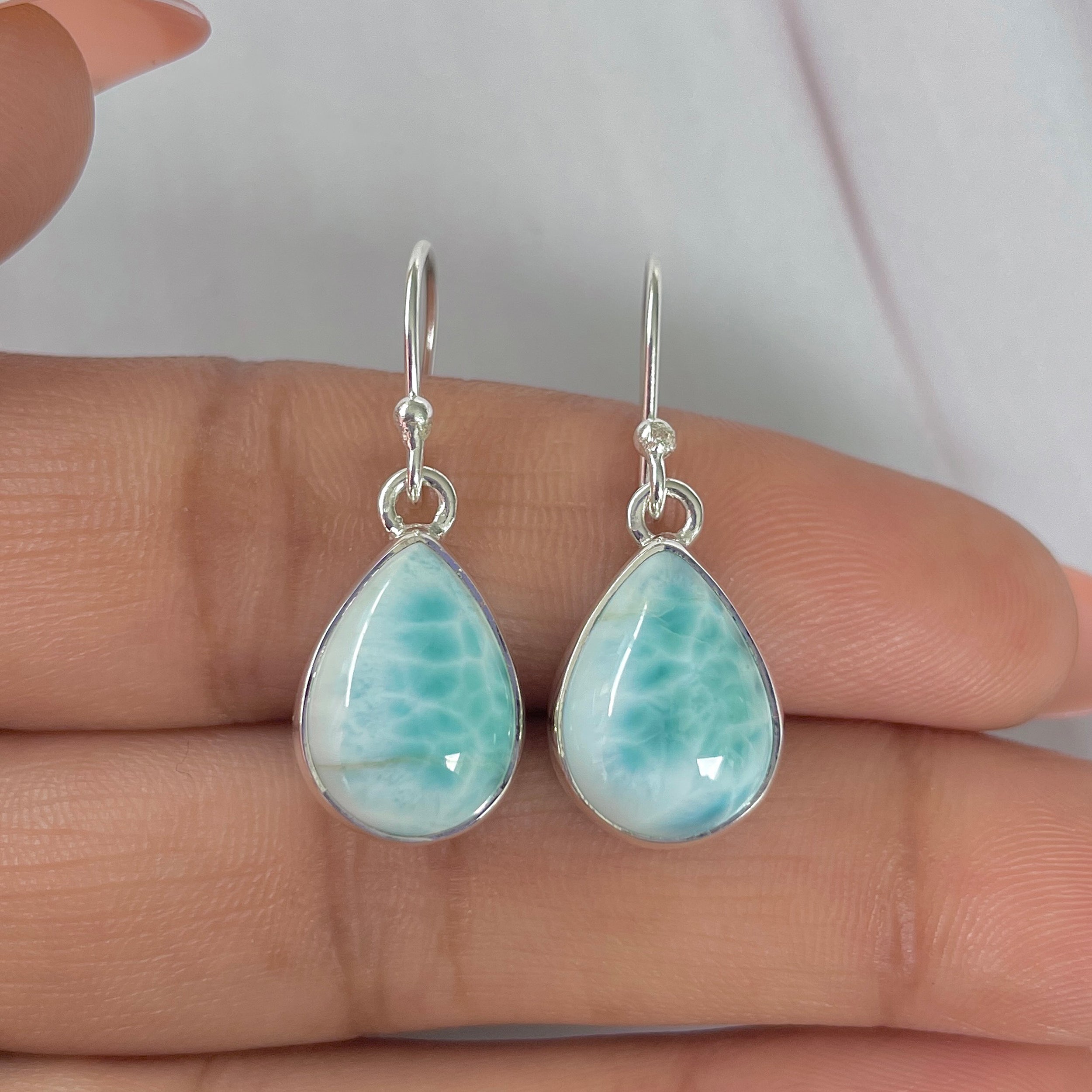 Larimar Earring-(LAR-E-1991.)