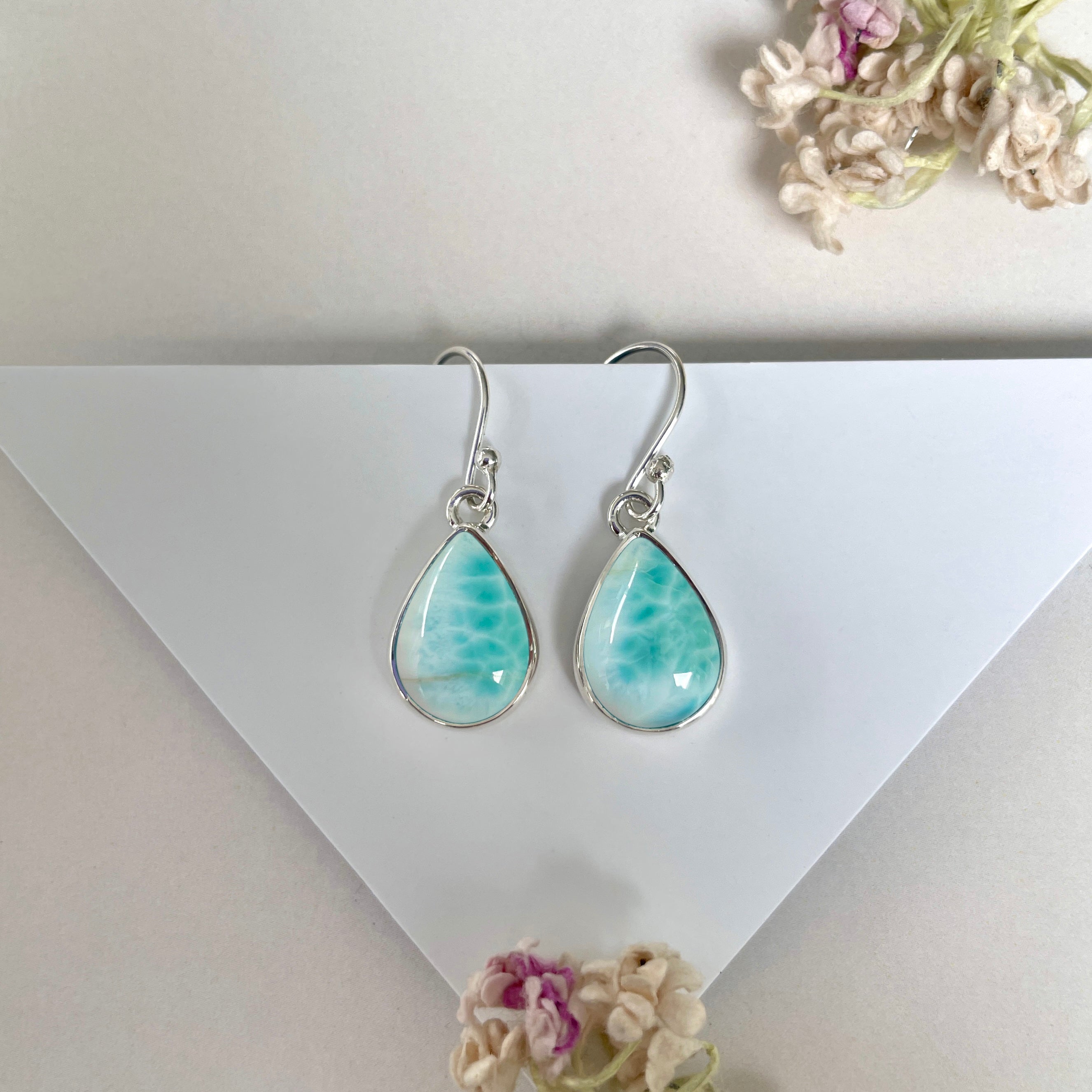 Larimar Earring-(LAR-E-1991.)