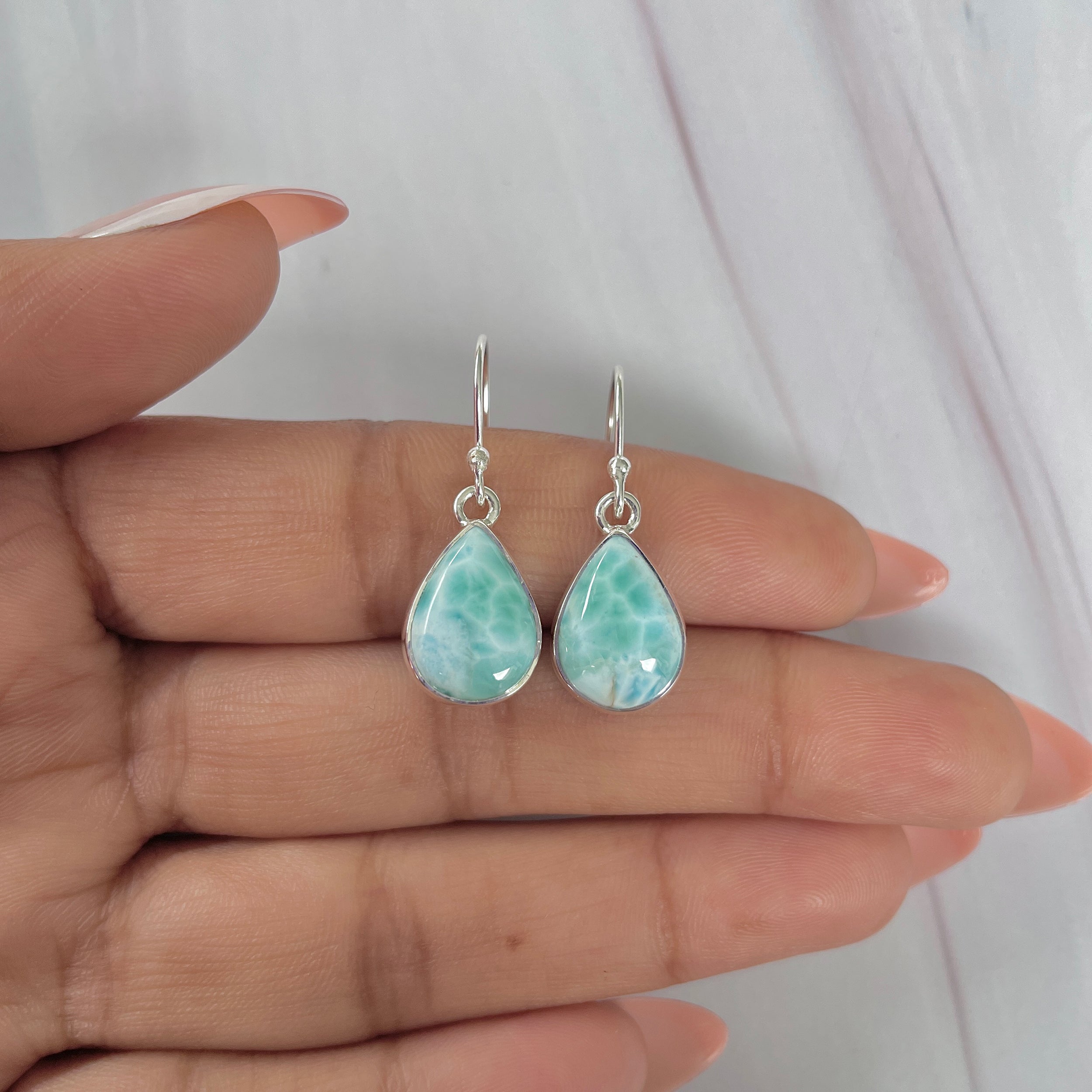 Larimar Earring-(LAR-E-1992.)