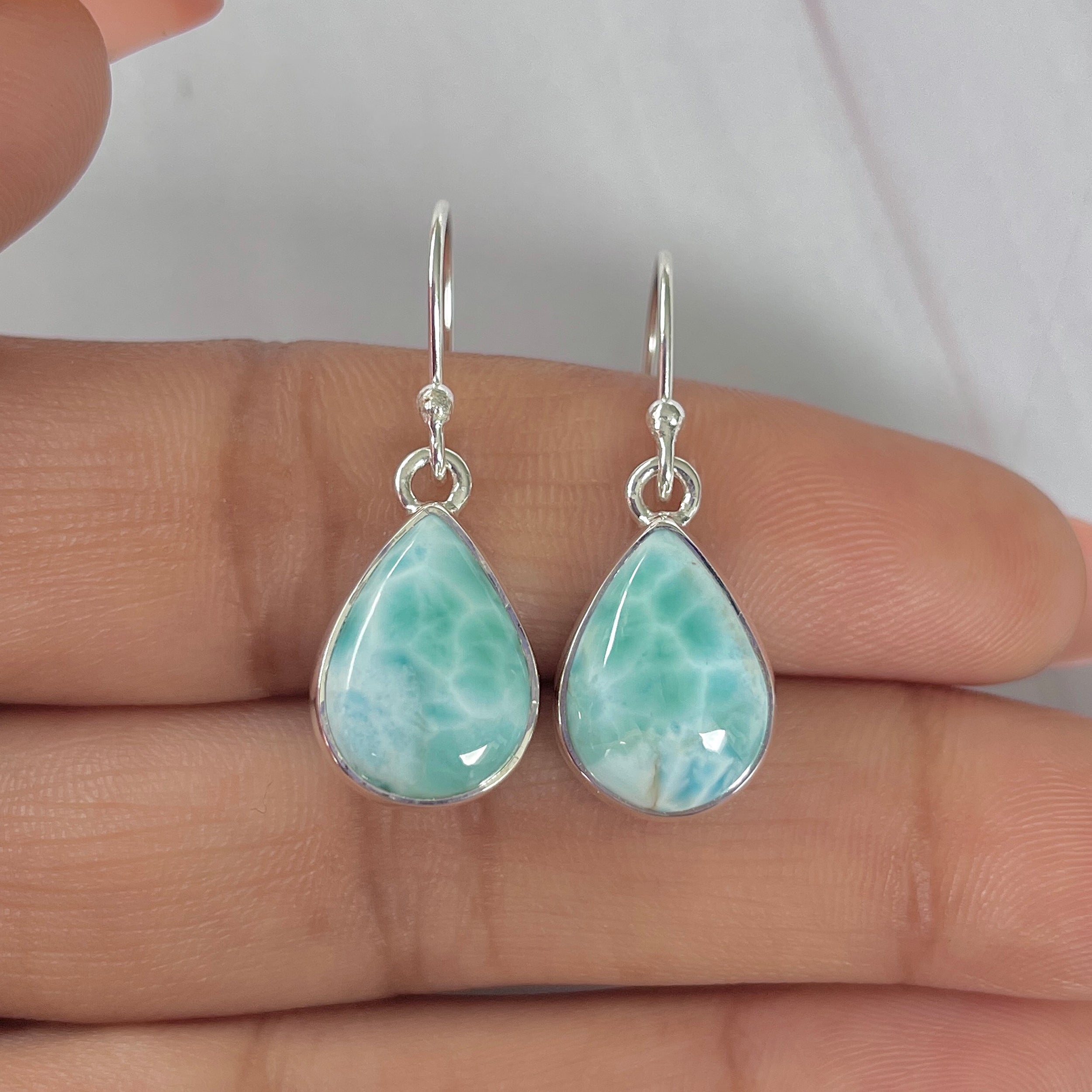 Larimar Earring-(LAR-E-1992.)