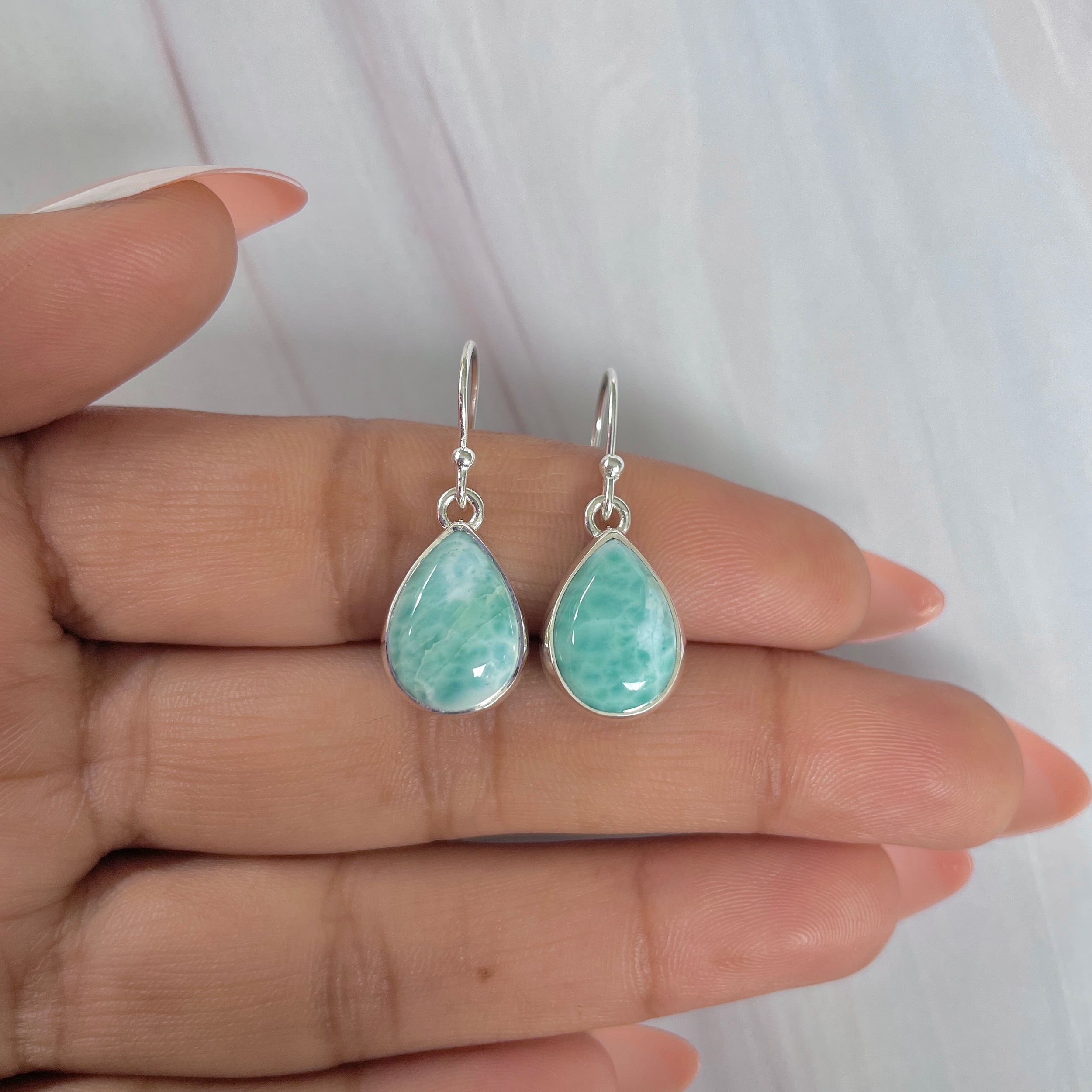 Larimar Earring-(LAR-E-1993.)