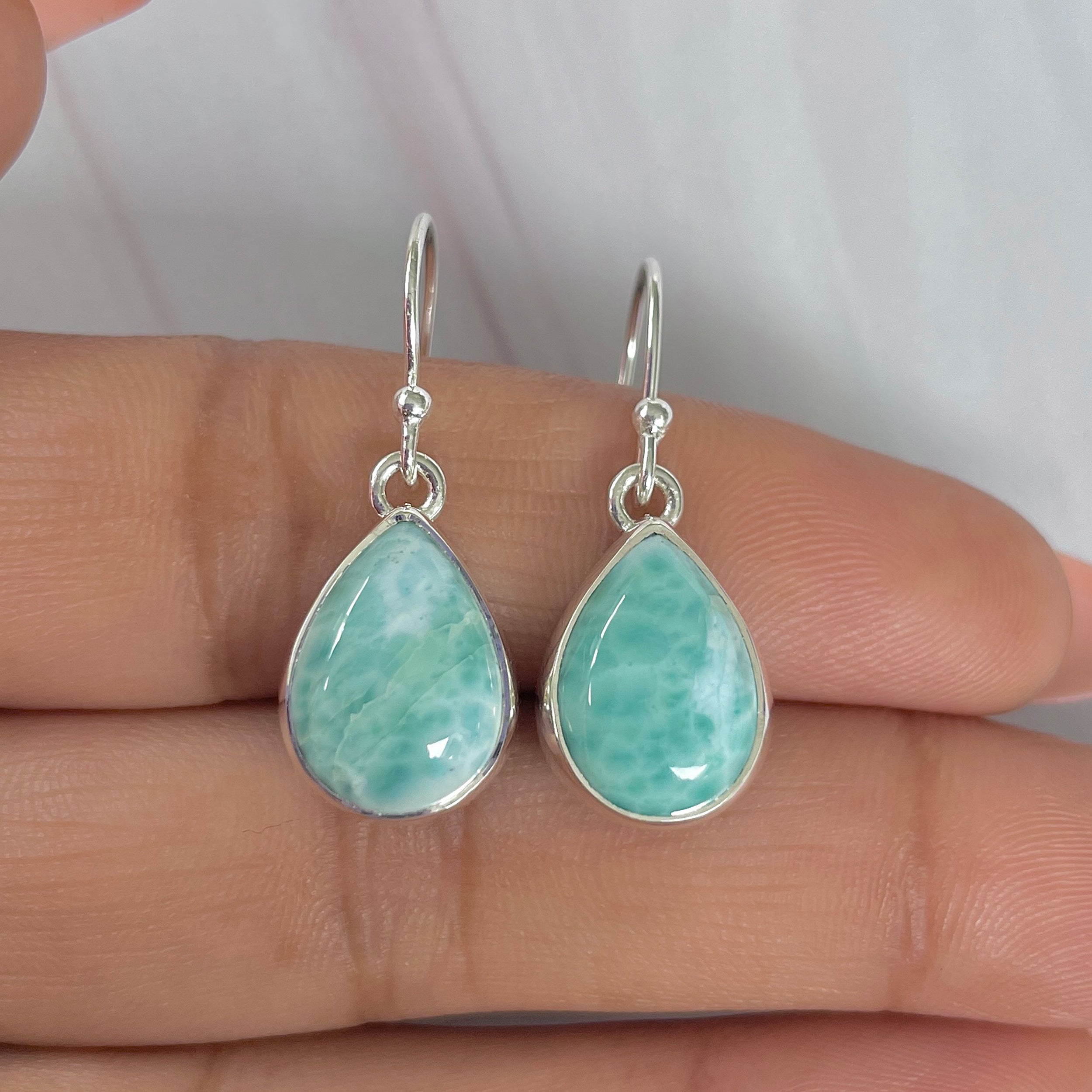 Larimar Earring-(LAR-E-1993.)