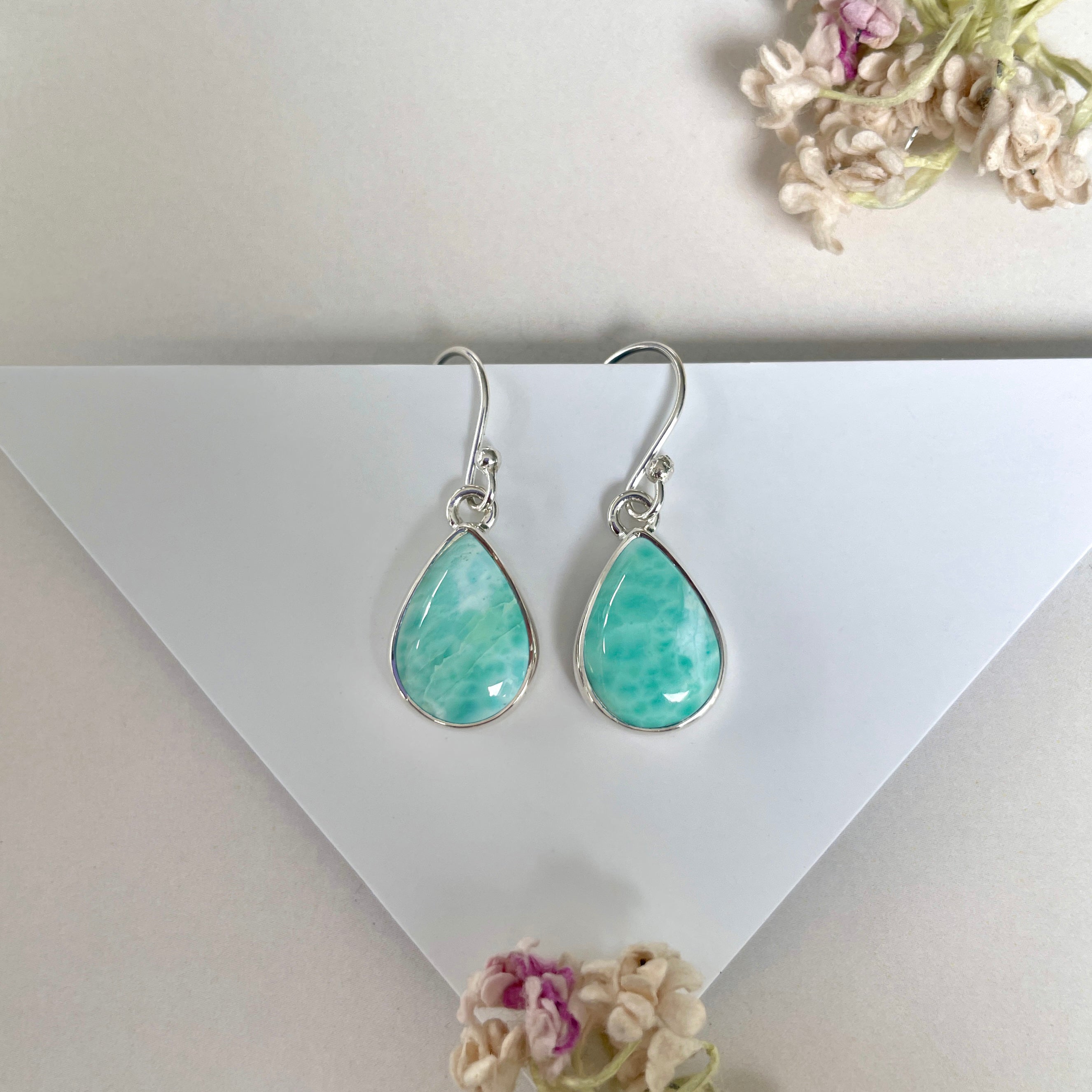 Larimar Earring-(LAR-E-1993.)
