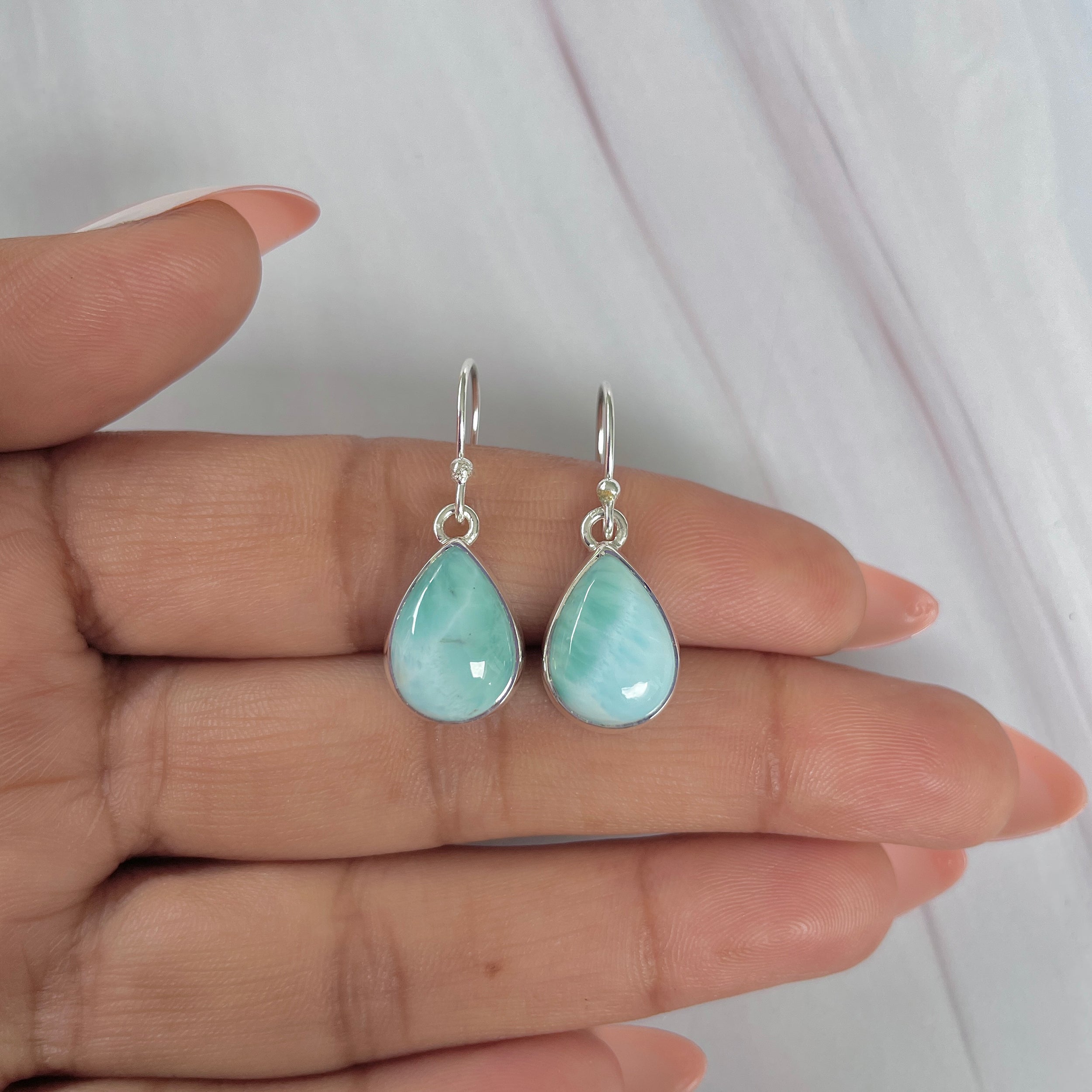 Larimar Earring-(LAR-E-1994.)