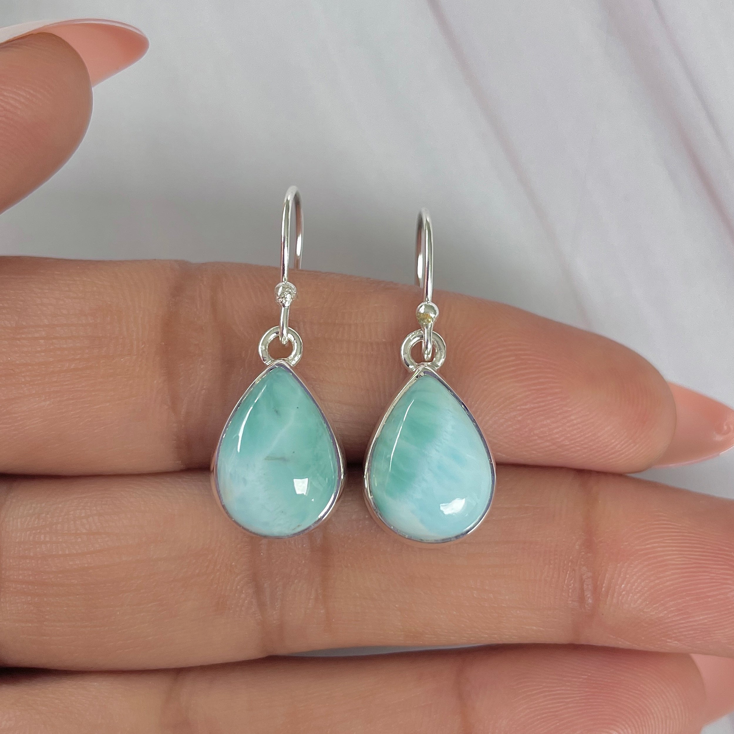 Larimar Earring-(LAR-E-1994.)