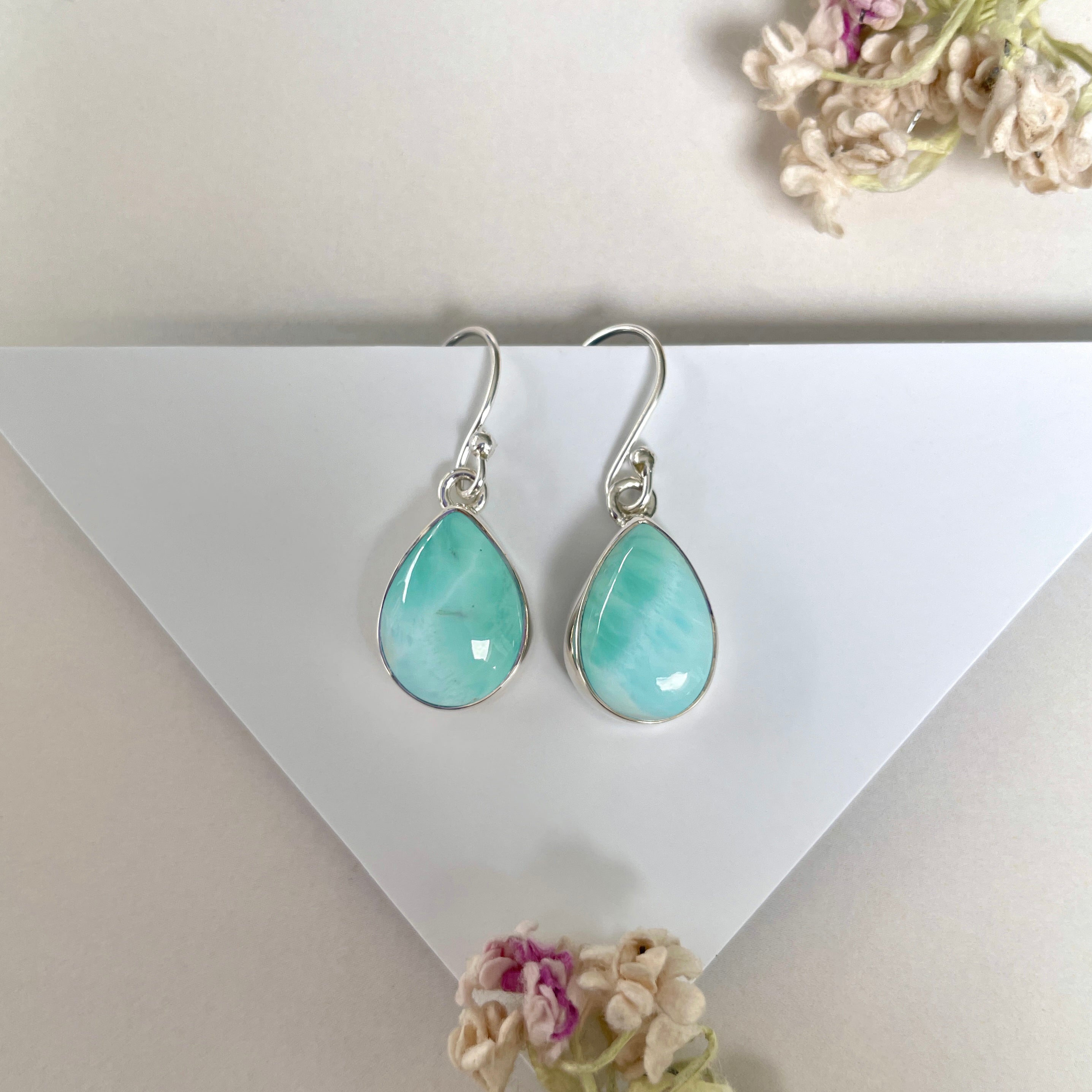 Larimar Earring-(LAR-E-1994.)