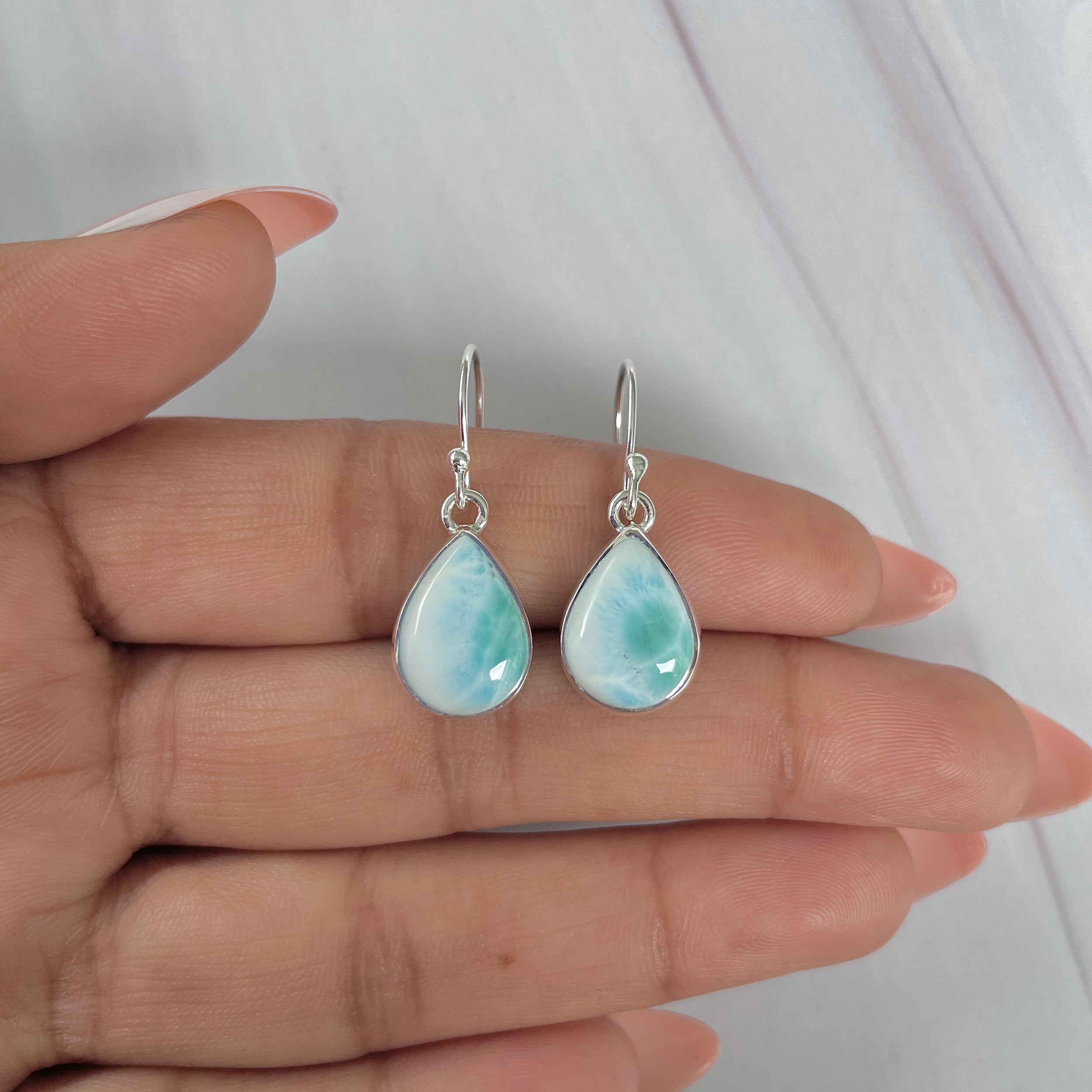 Larimar Earring-(LAR-E-1995.)
