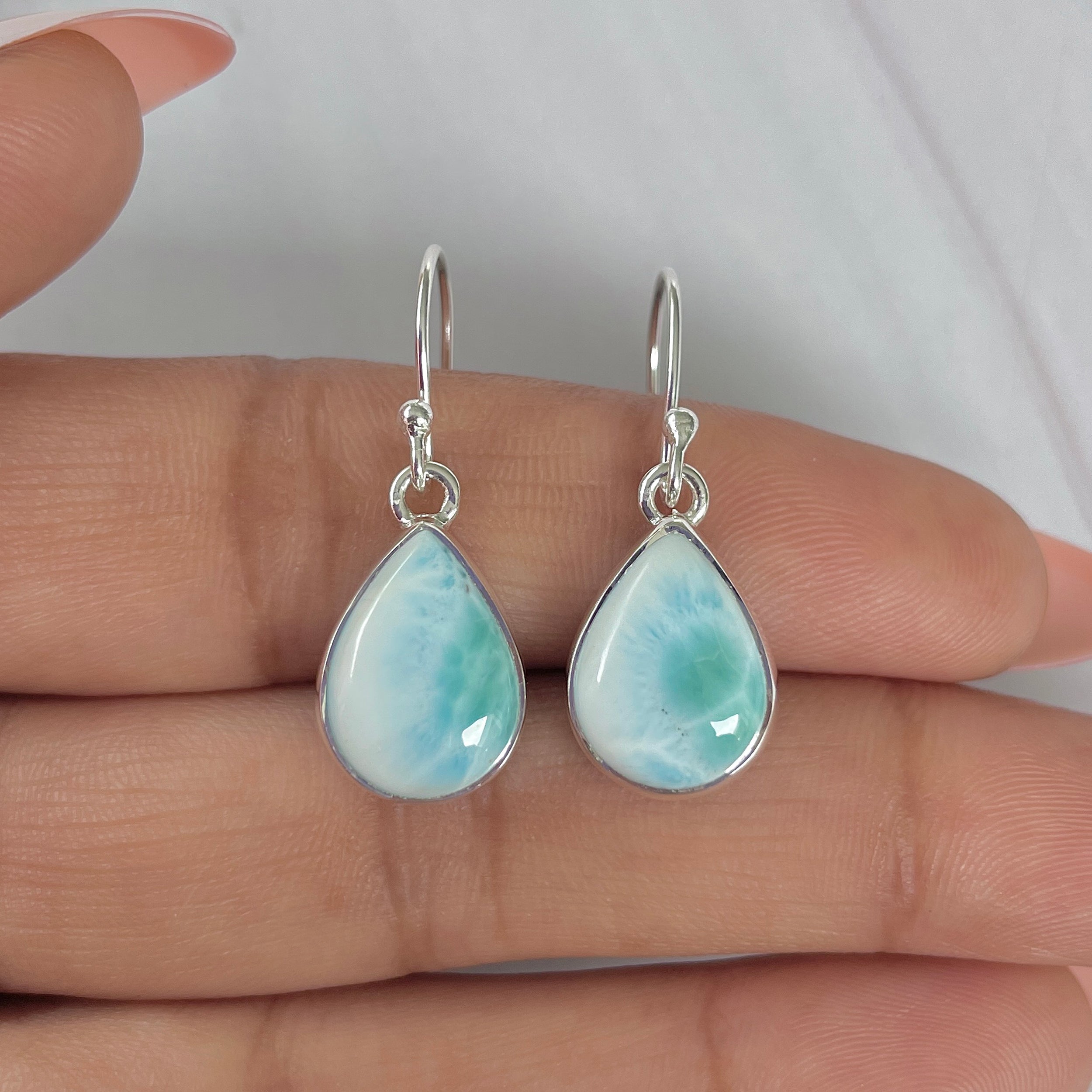 Larimar Earring-(LAR-E-1995.)