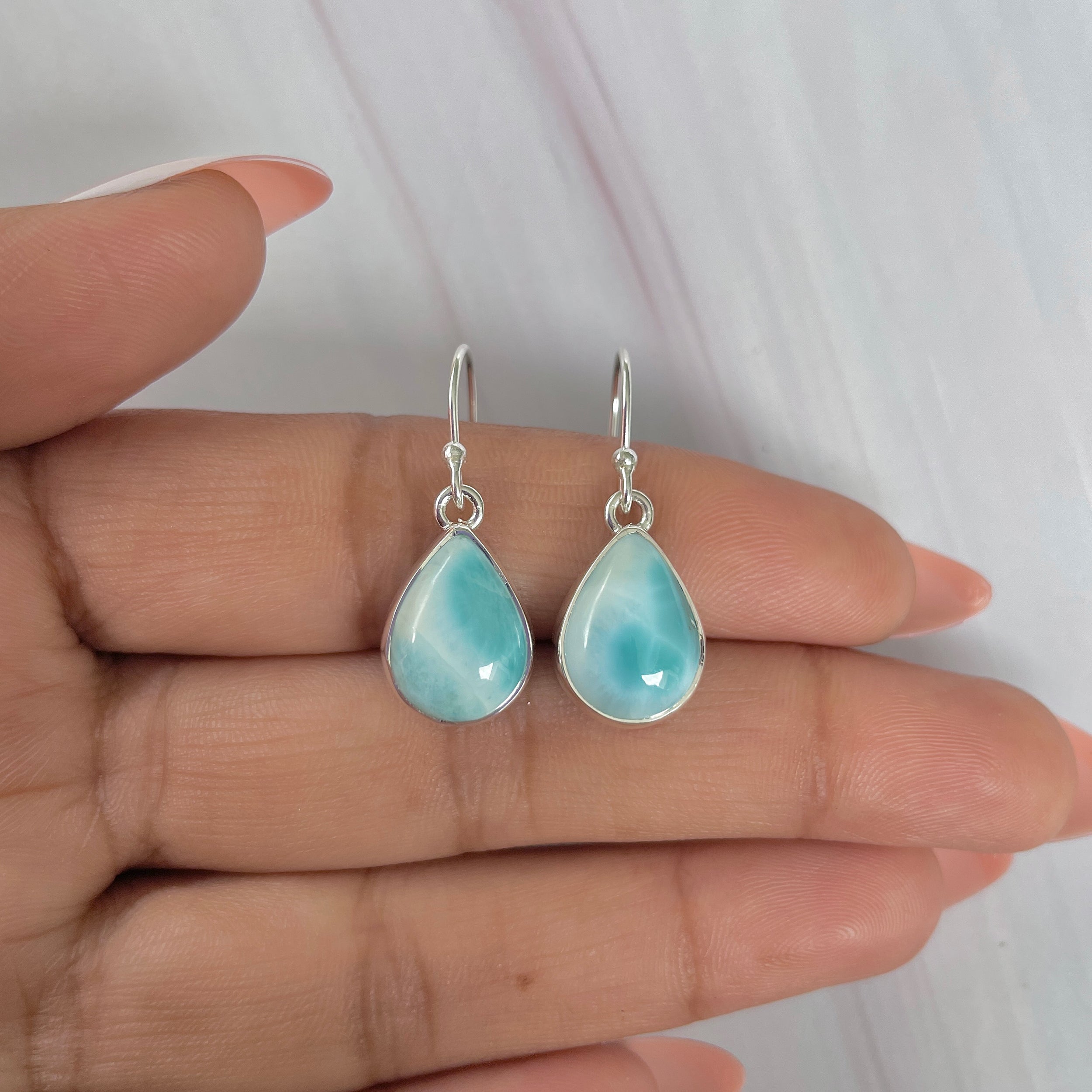Larimar Earring-(LAR-E-1996.)