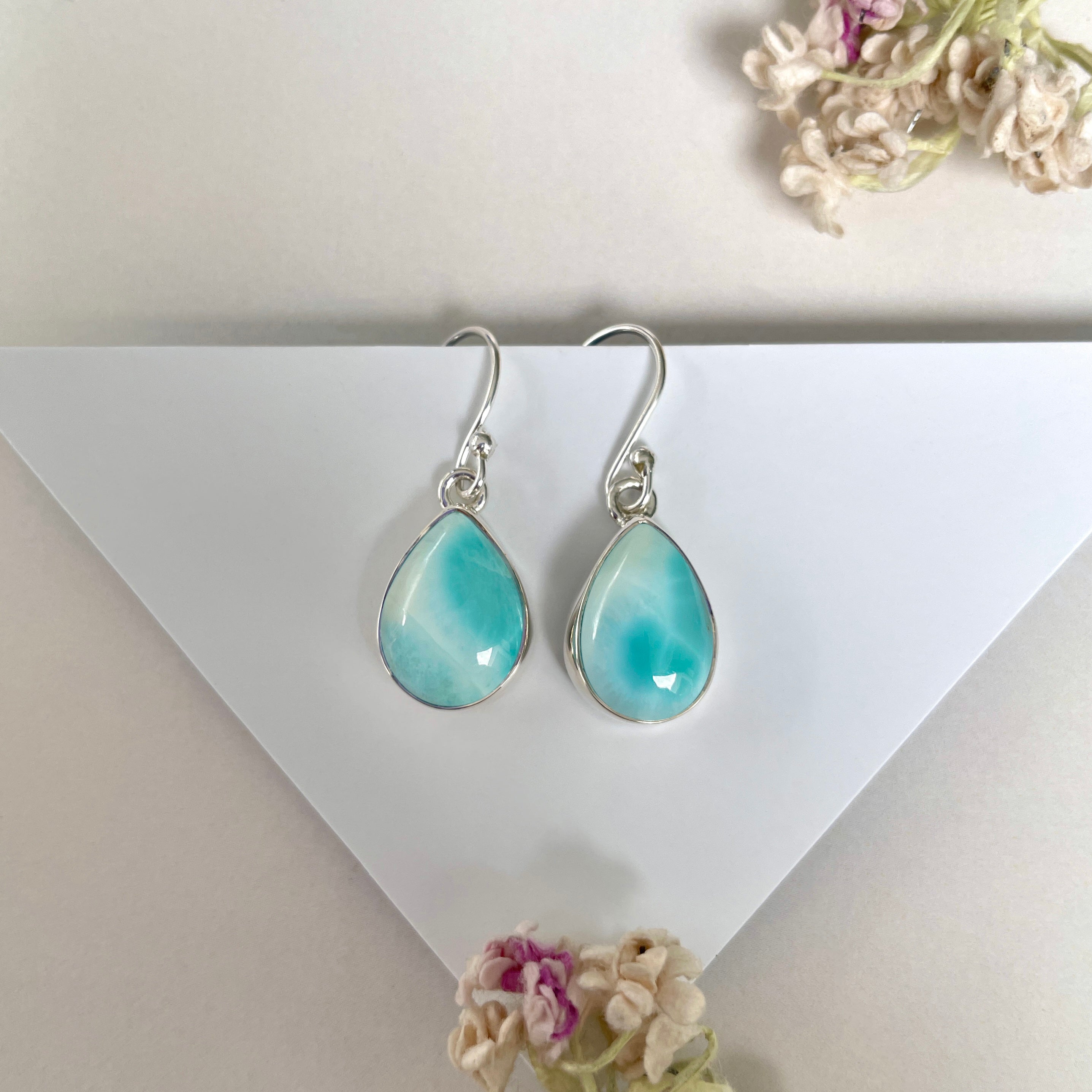 Larimar Earring-(LAR-E-1996.)