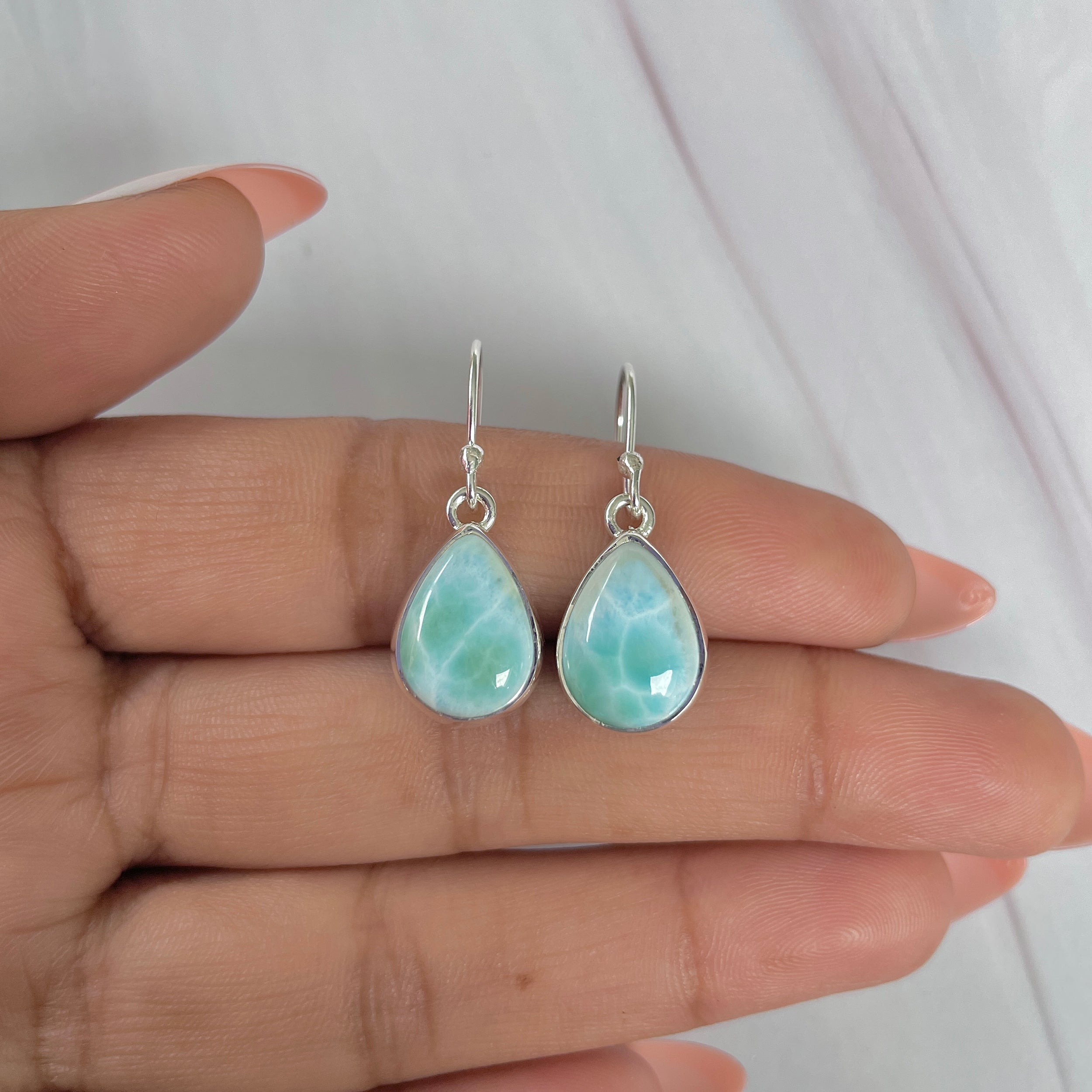 Larimar Earring-(LAR-E-1997.)