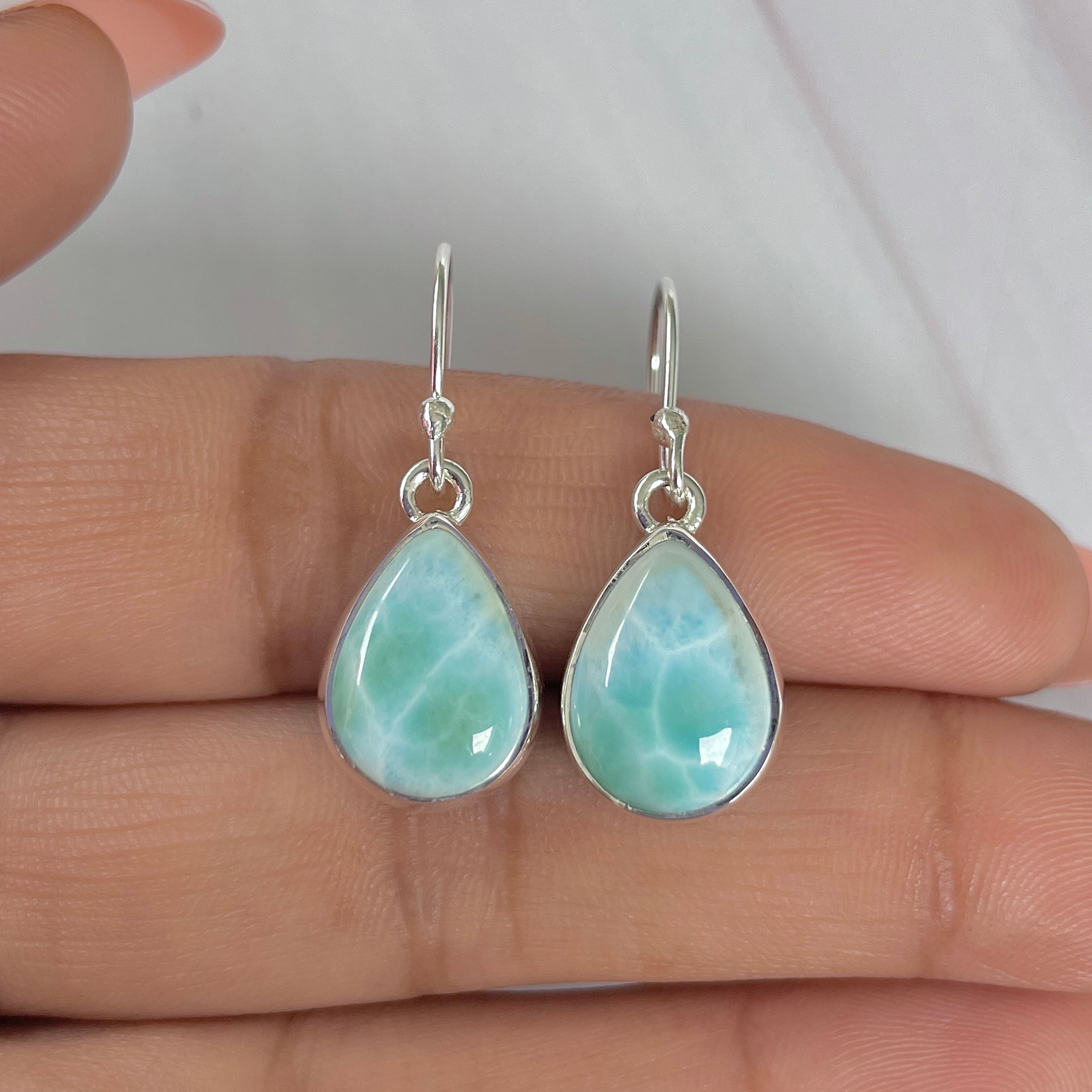 Larimar Earring-(LAR-E-1997.)