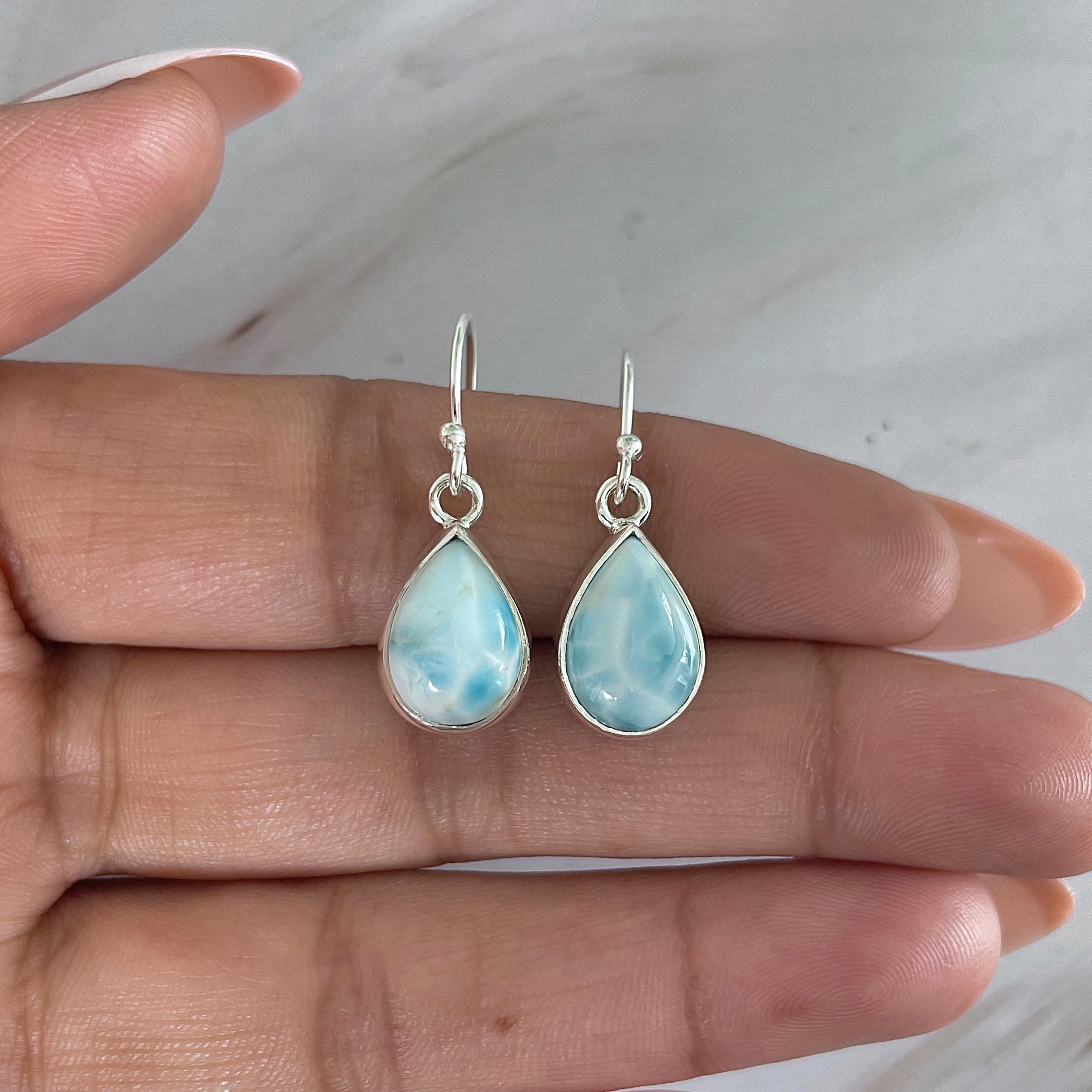 Larimar Earring-(LAR-E-1998.)