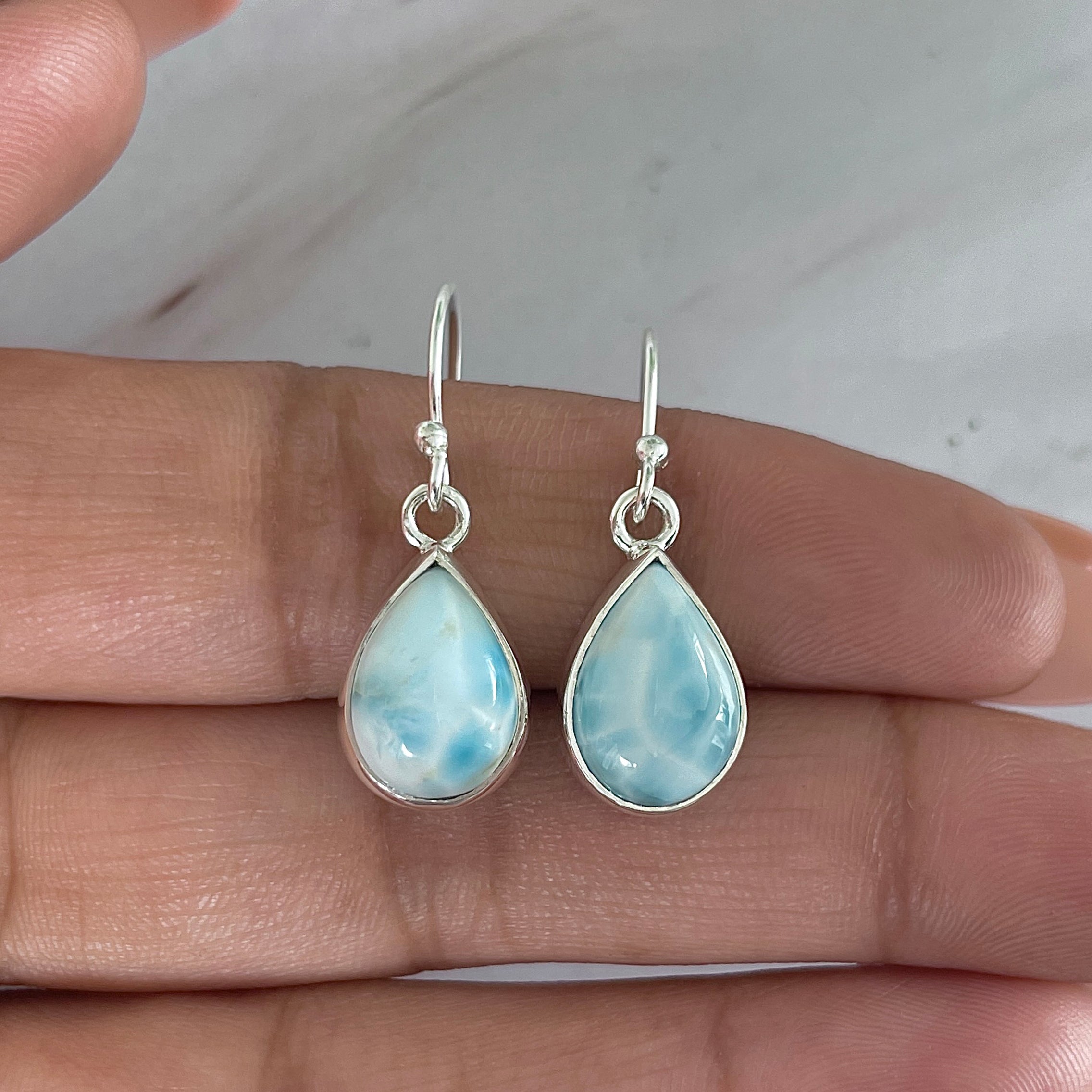 Larimar Earring-(LAR-E-1998.)