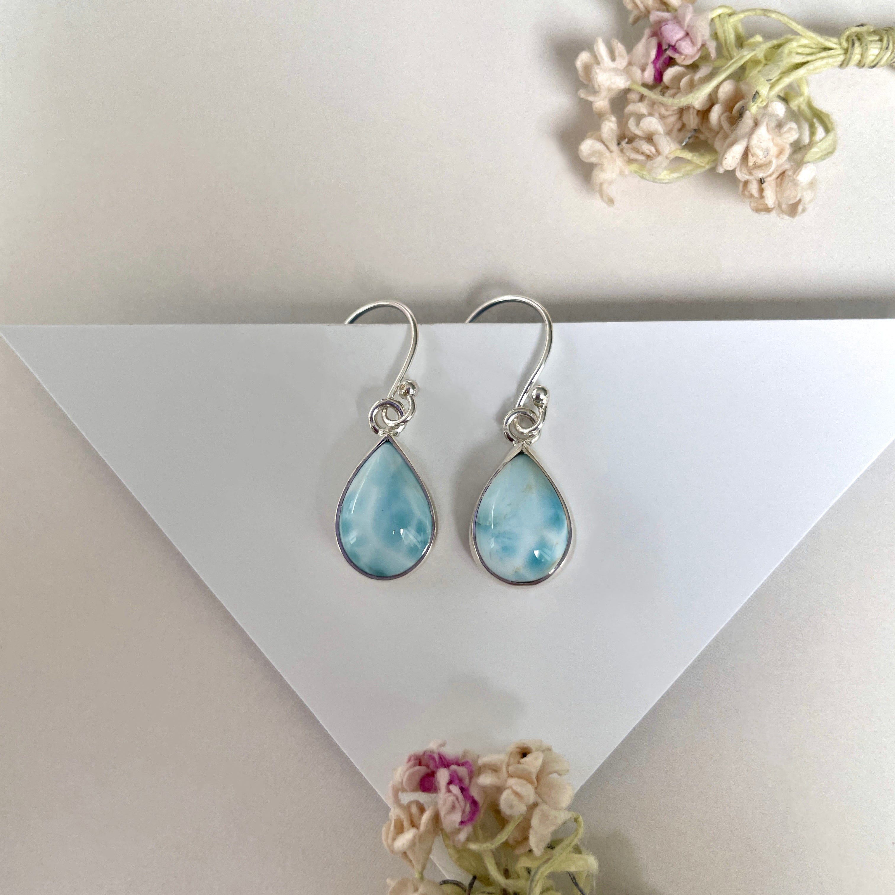 Larimar Earring-(LAR-E-1998.)
