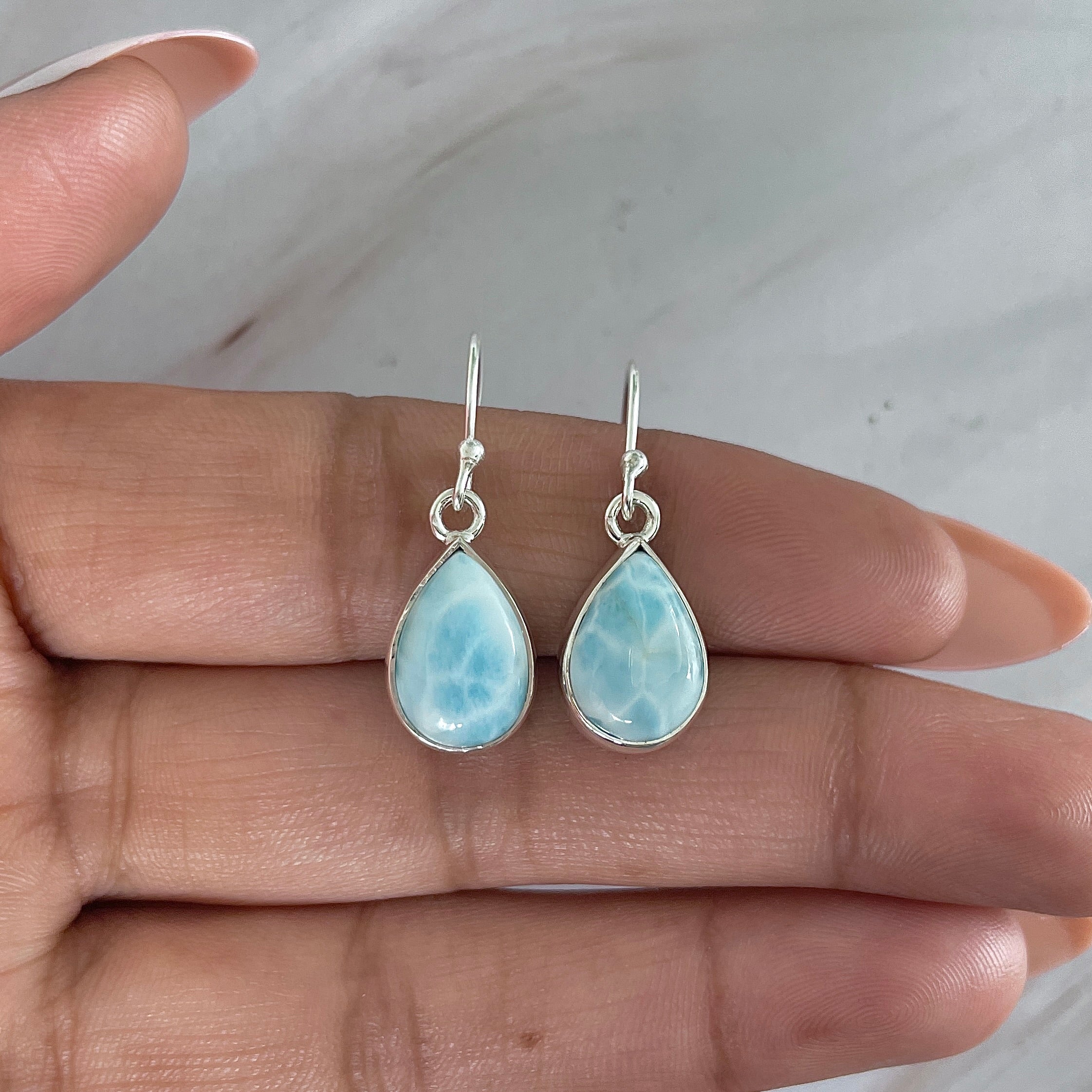 Larimar Earring-(LAR-E-1999.)