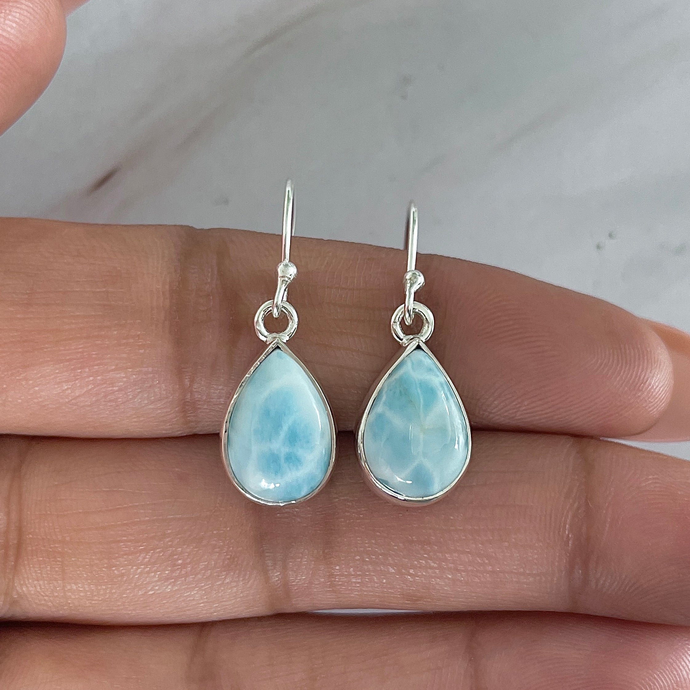 Larimar Earring-(LAR-E-1999.)