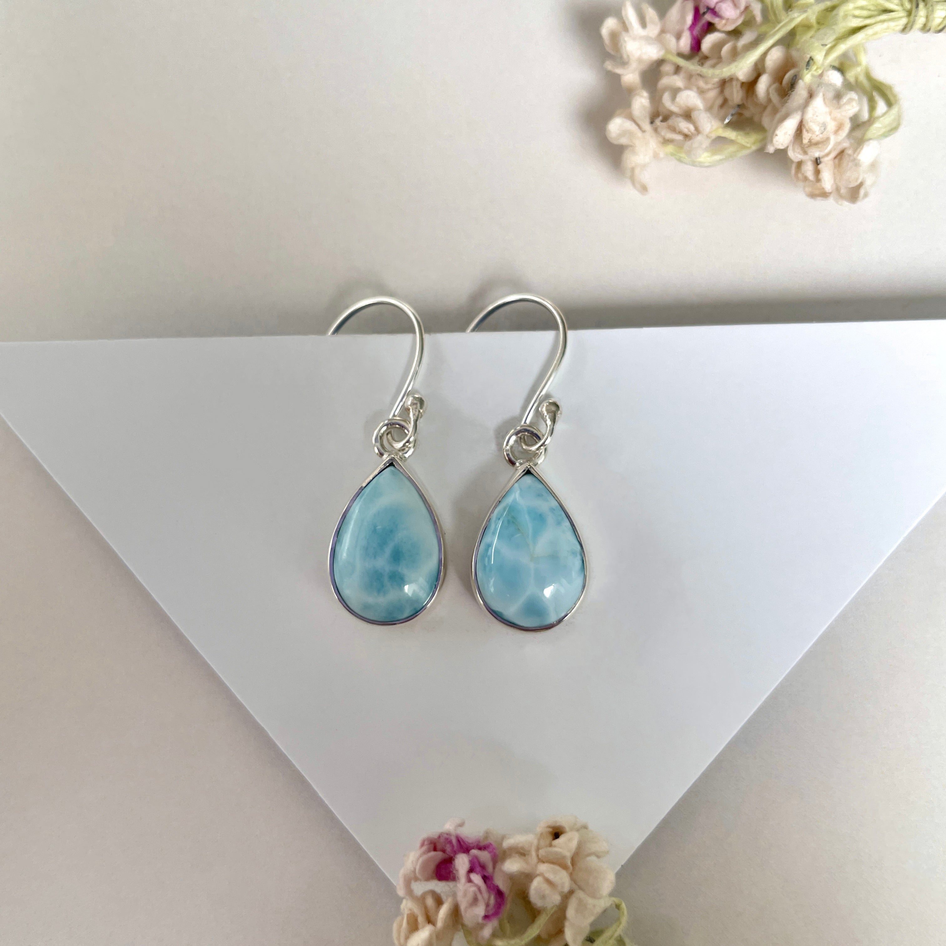Larimar Earring-(LAR-E-1999.)