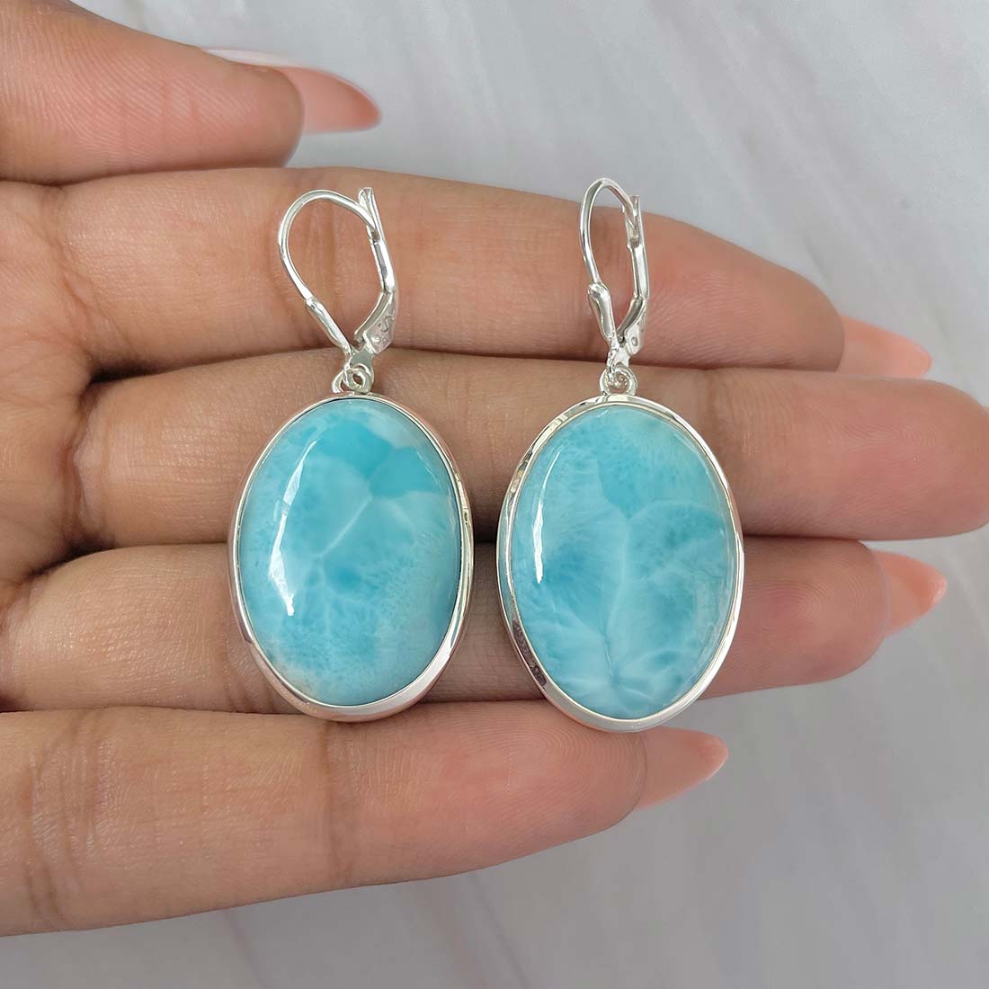 Larimar Earring-(LAR-E-200.)
