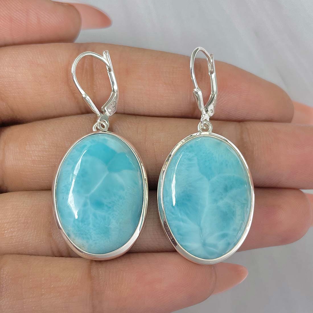 Larimar Earring-(LAR-E-200.)
