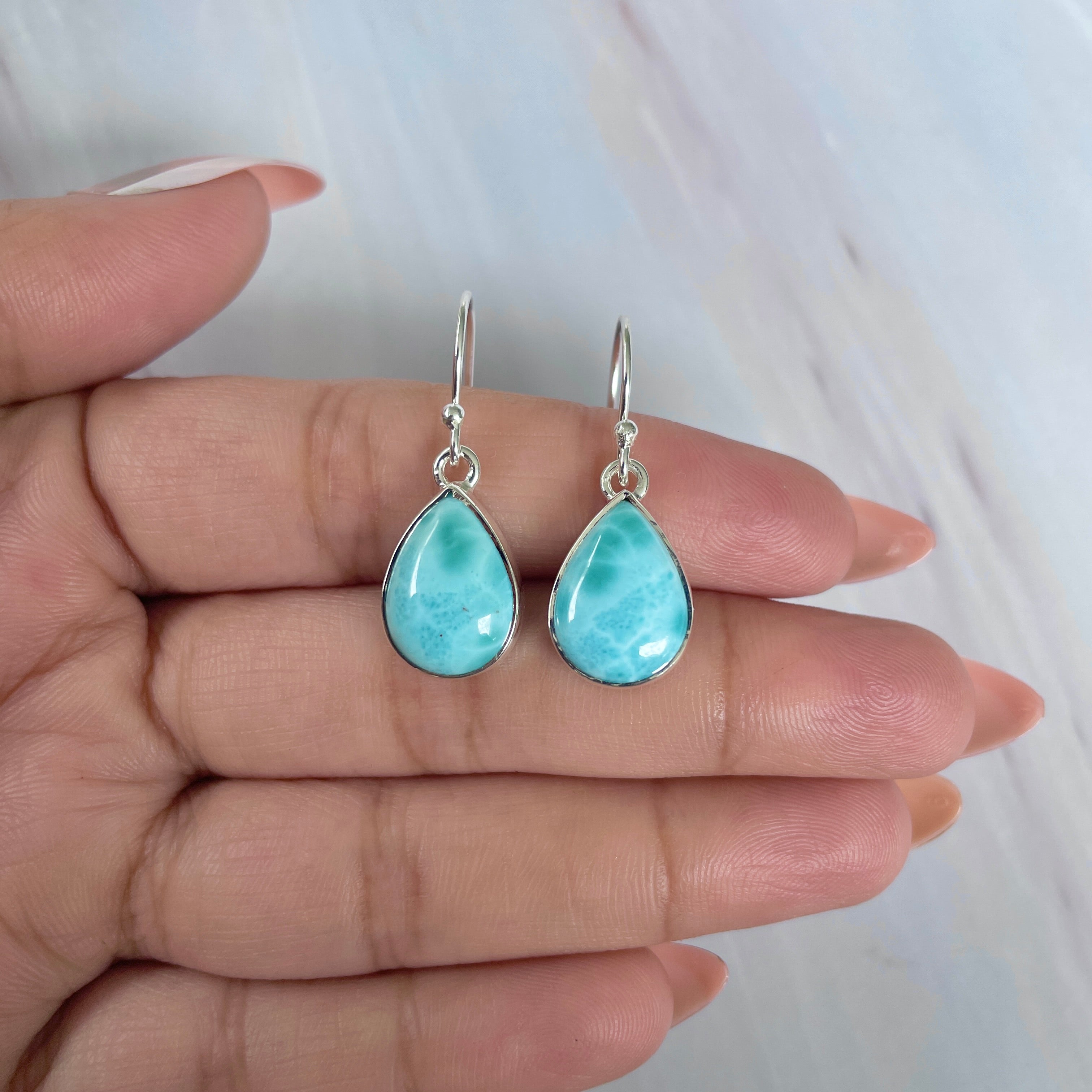 Larimar Earring-(LAR-E-2008.)