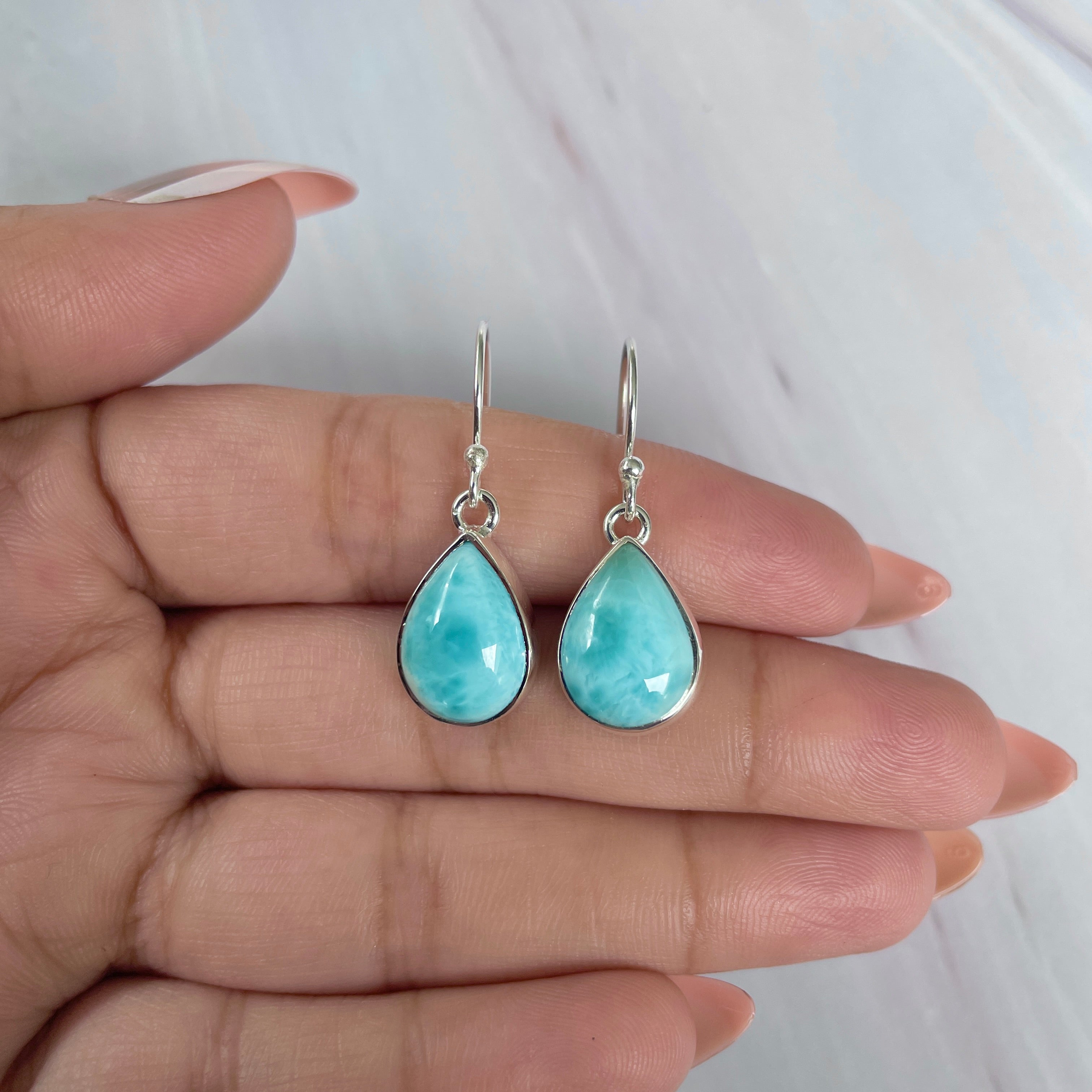 Larimar Earring-(LAR-E-2013.)