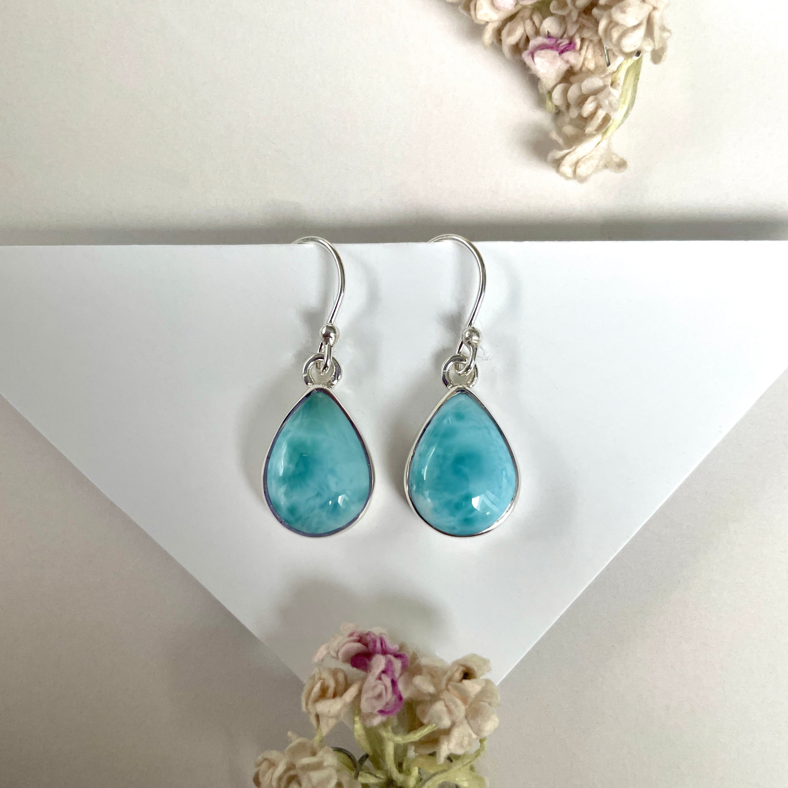 Larimar Earring-(LAR-E-2013.)