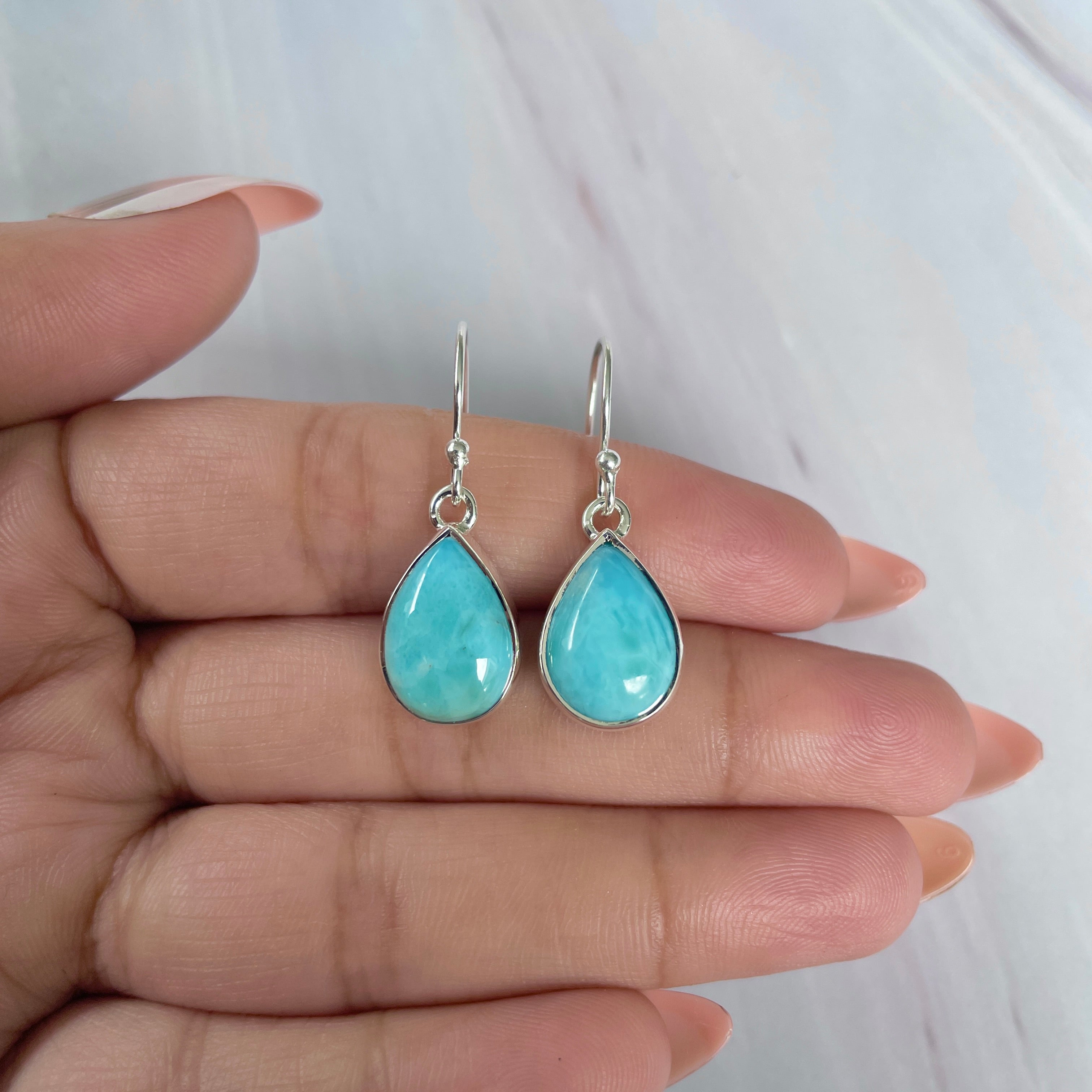 Larimar Earring-(LAR-E-2014.)