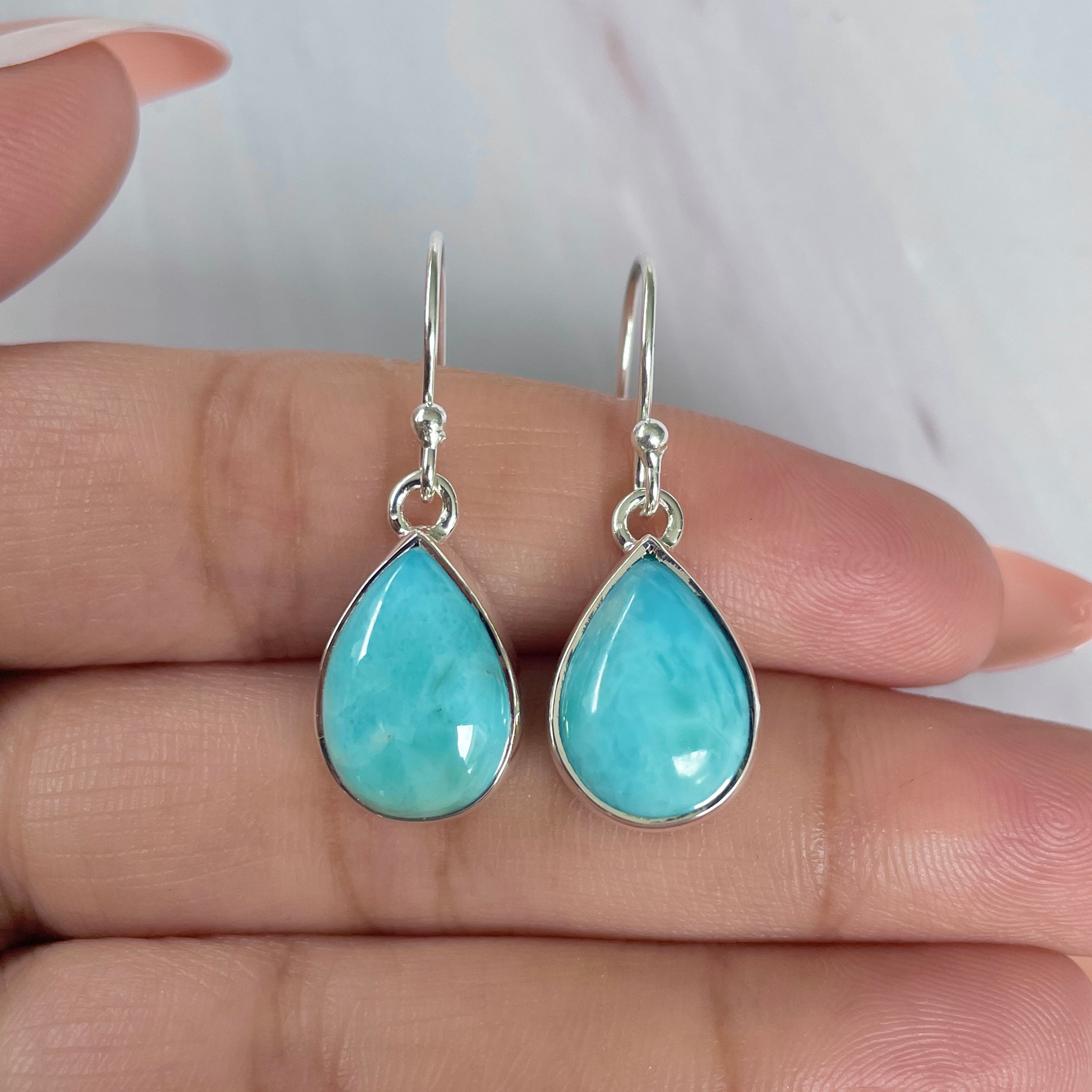 Larimar Earring-(LAR-E-2014.)