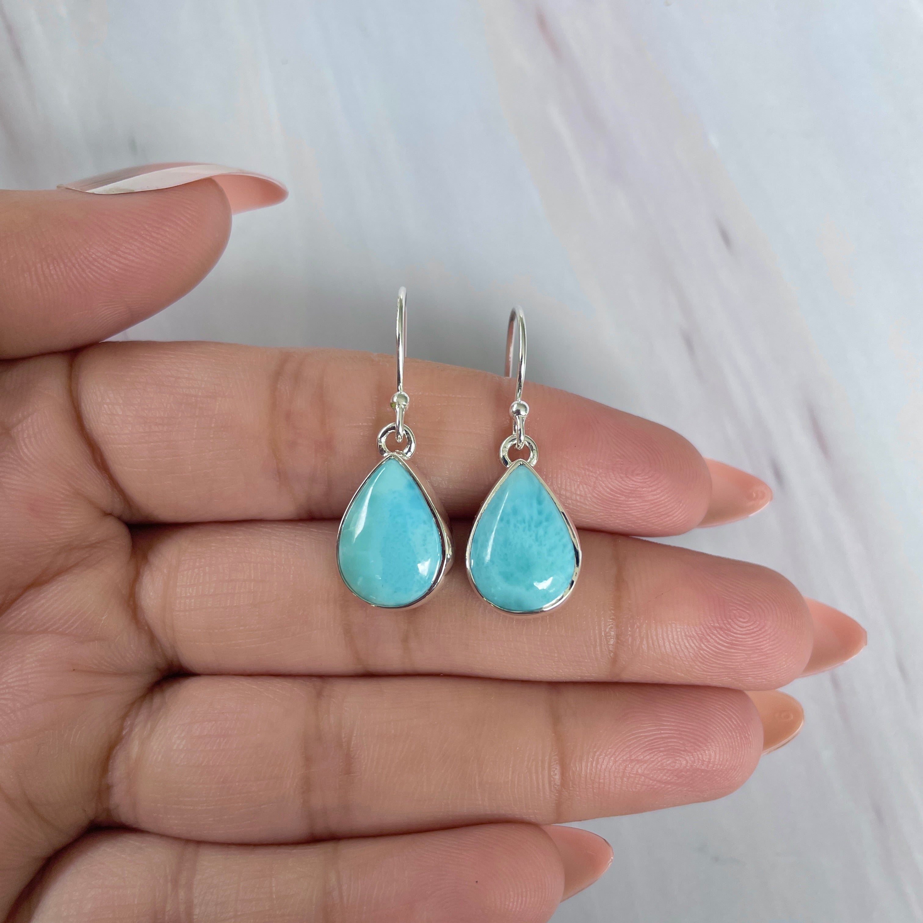 Larimar Earring-(LAR-E-2015.)
